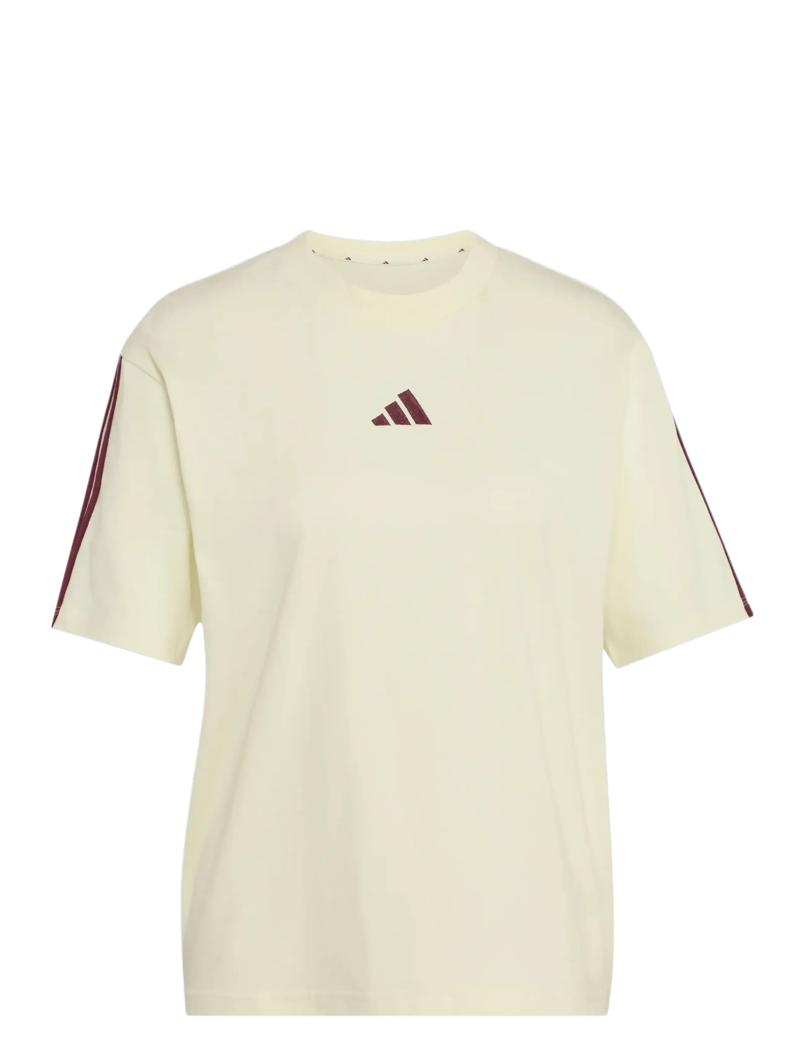 adidas Sportswear W 3S SJ BF T - adidas - IVORY/MAROON / cream