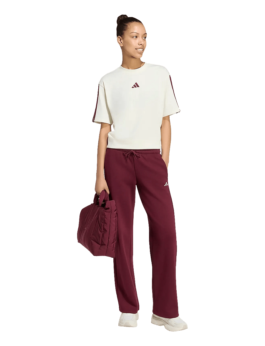 adidas Sportswear - W 3S SJ BF T - t-shirts - ivory/maroon - 0