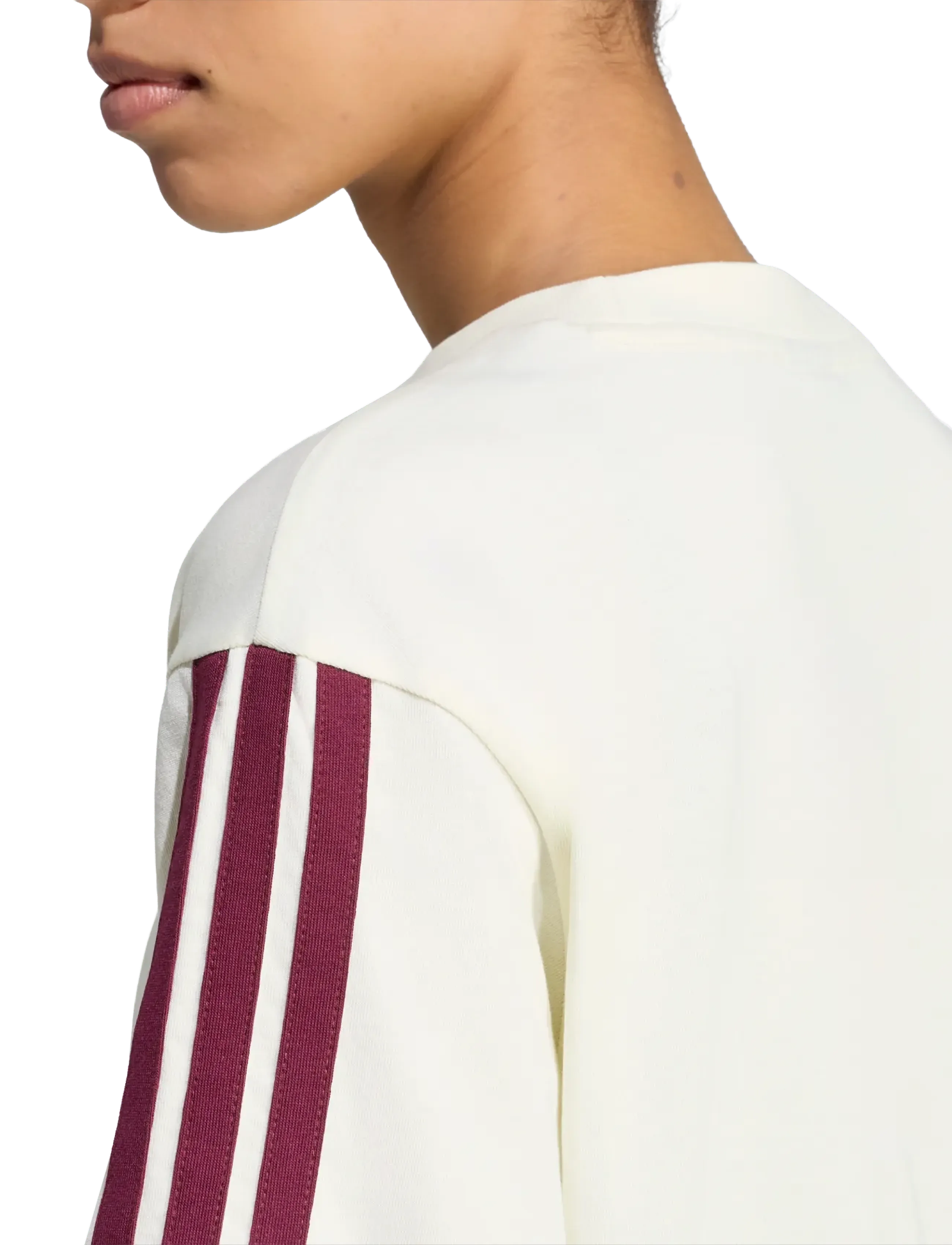 adidas Sportswear - W 3S SJ BF T - t-shirts - ivory/maroon - 4