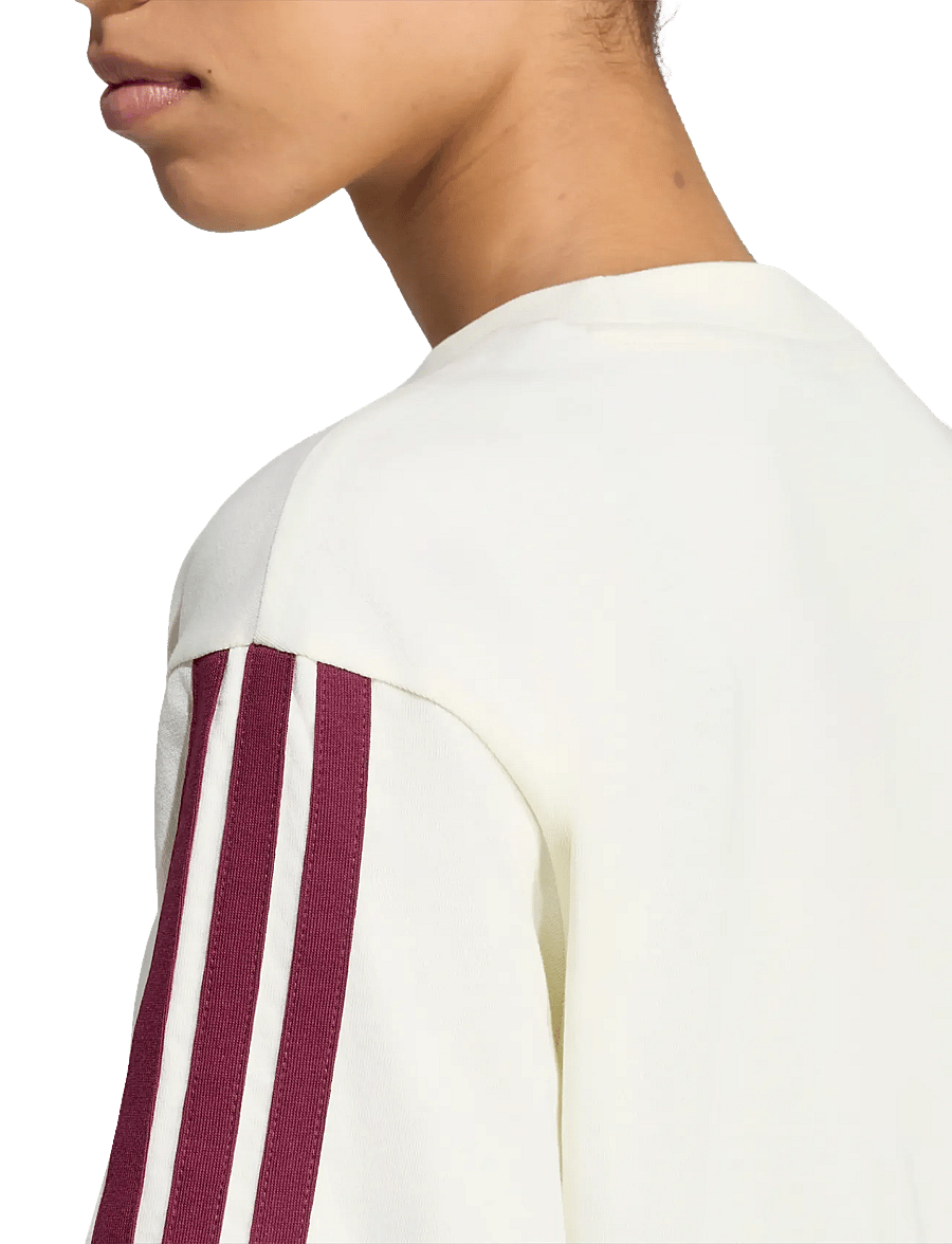 adidas Sportswear - W 3S SJ BF T - t-shirts - ivory/maroon - 4