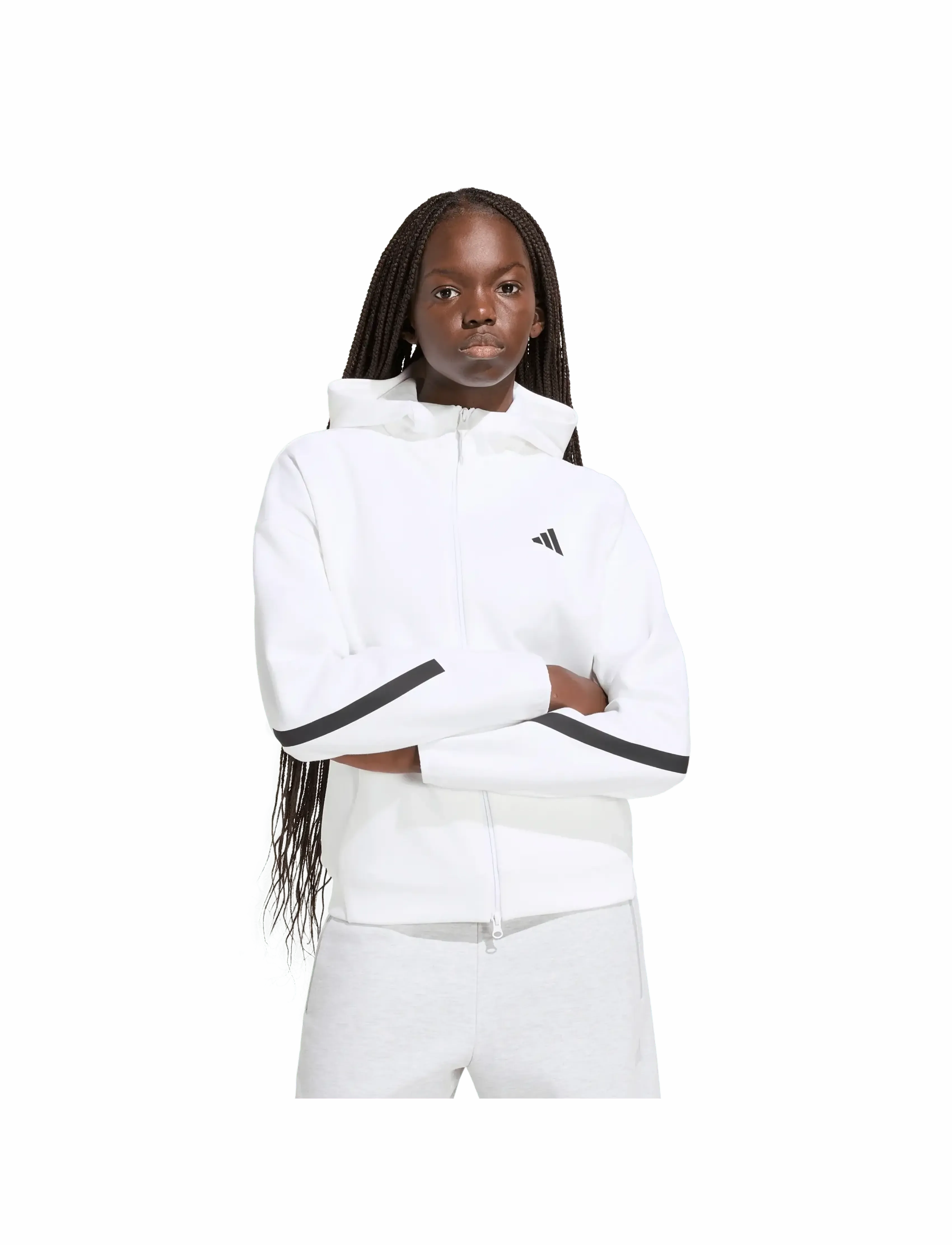 adidas Sportswear - W Z.N.E. FZ - overdele - white - 2