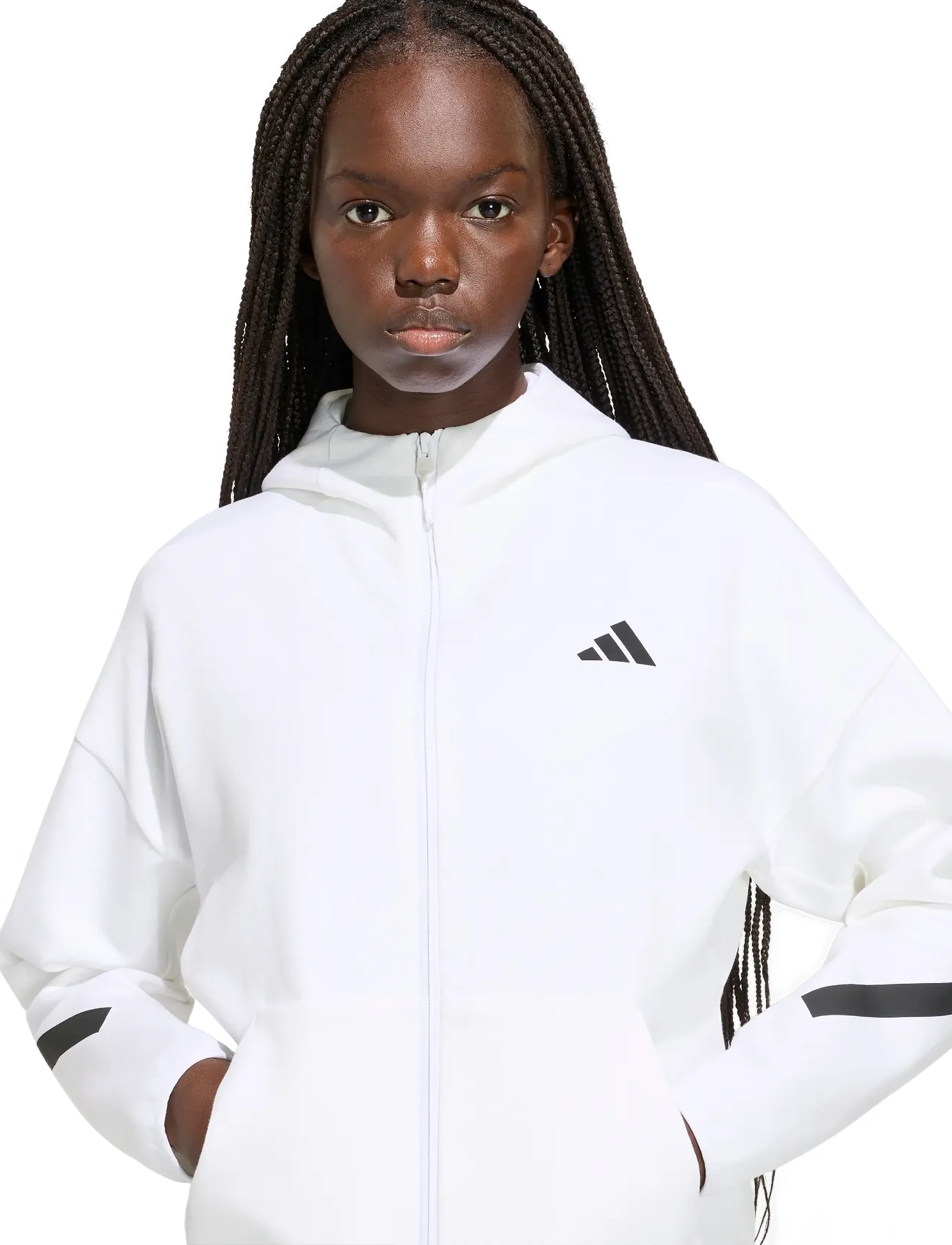 adidas Sportswear - W Z.N.E. FZ - overdele - white - 5