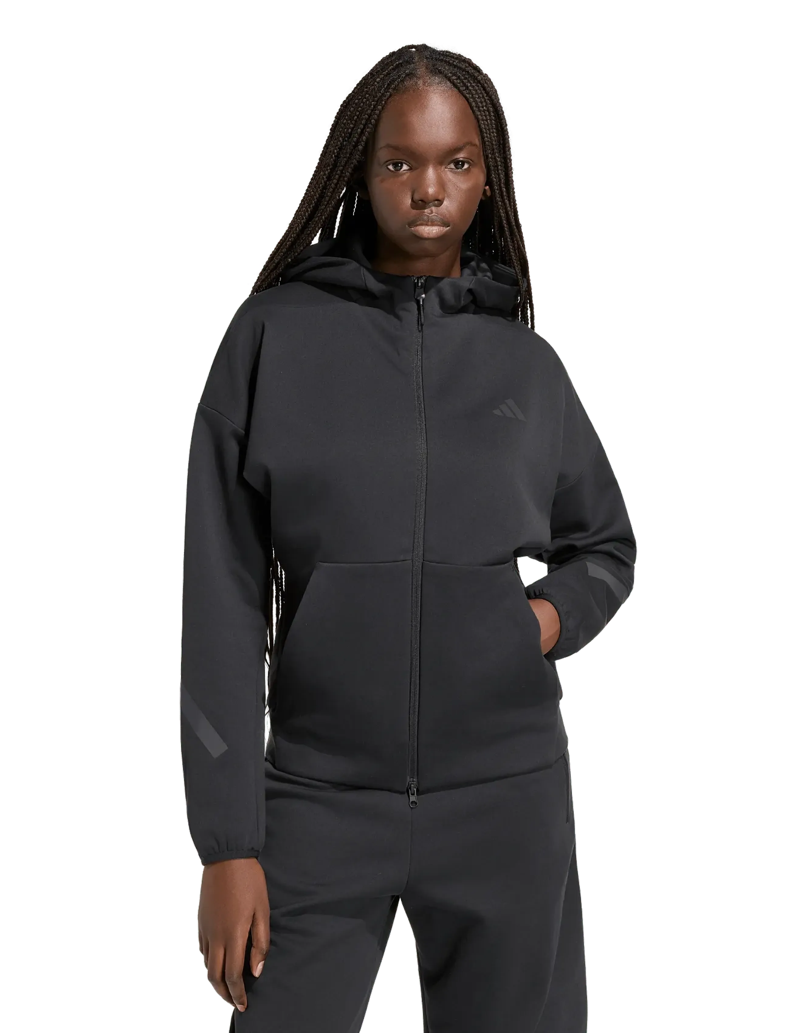 adidas Sportswear - W Z.N.E. FZ - overdele - black - 2