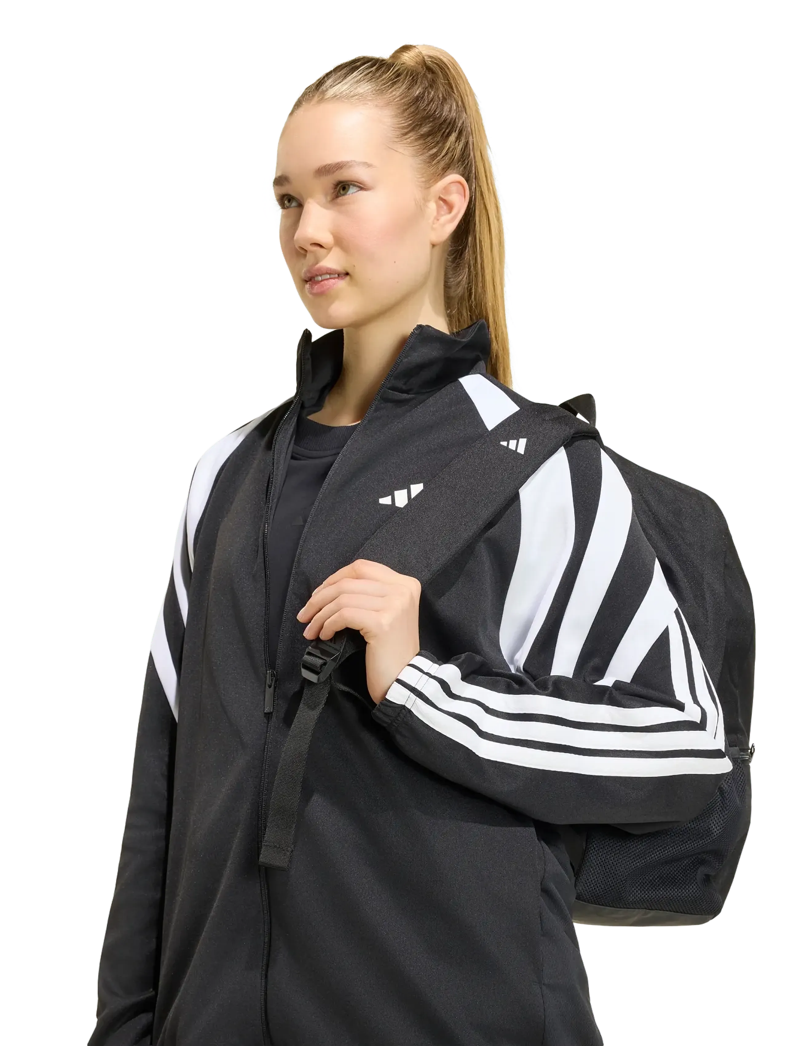 adidas Sportswear - W TIRO LO TT - träningsjackor - black/white - 2