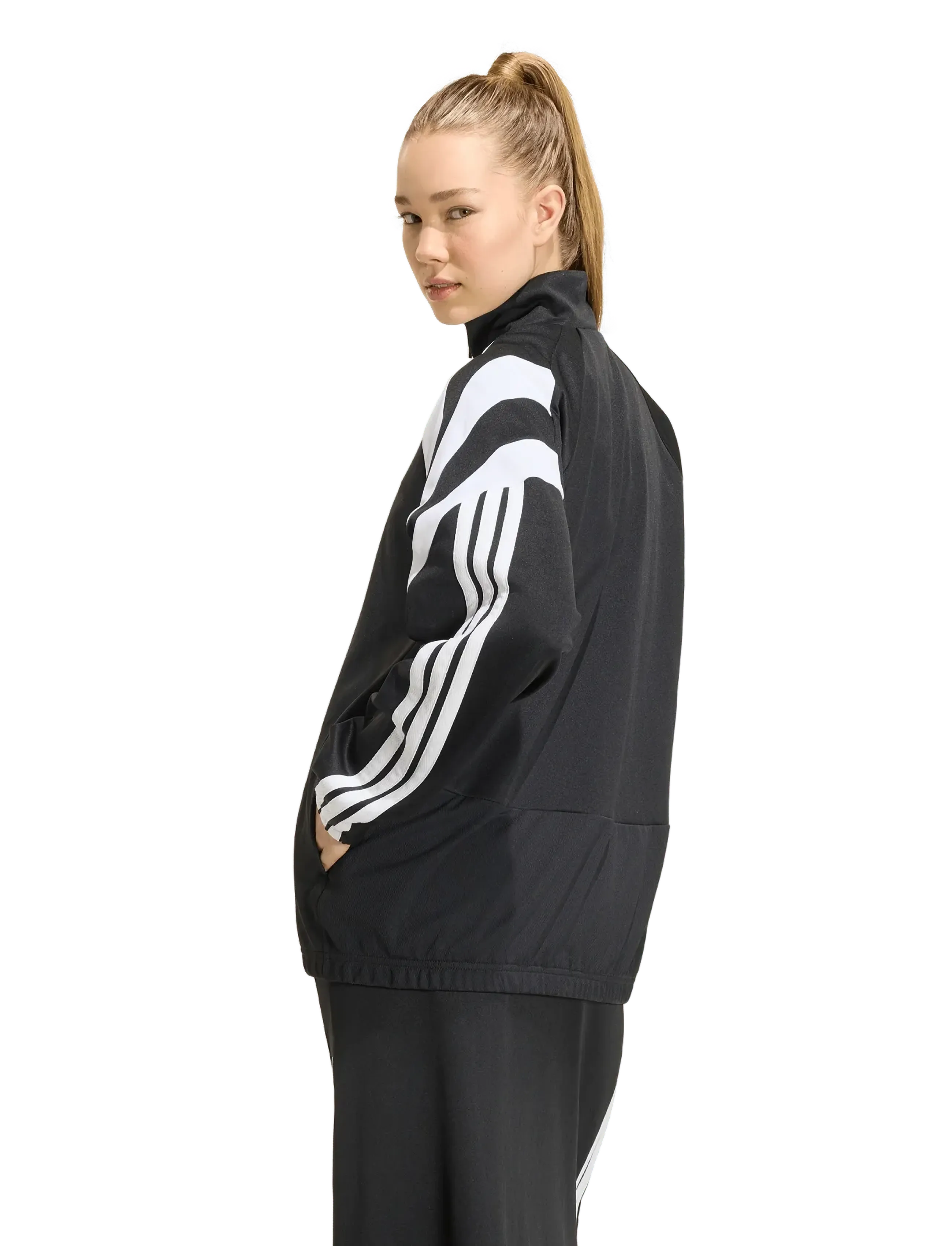 adidas Sportswear - W TIRO LO TT - träningsjackor - black/white - 4