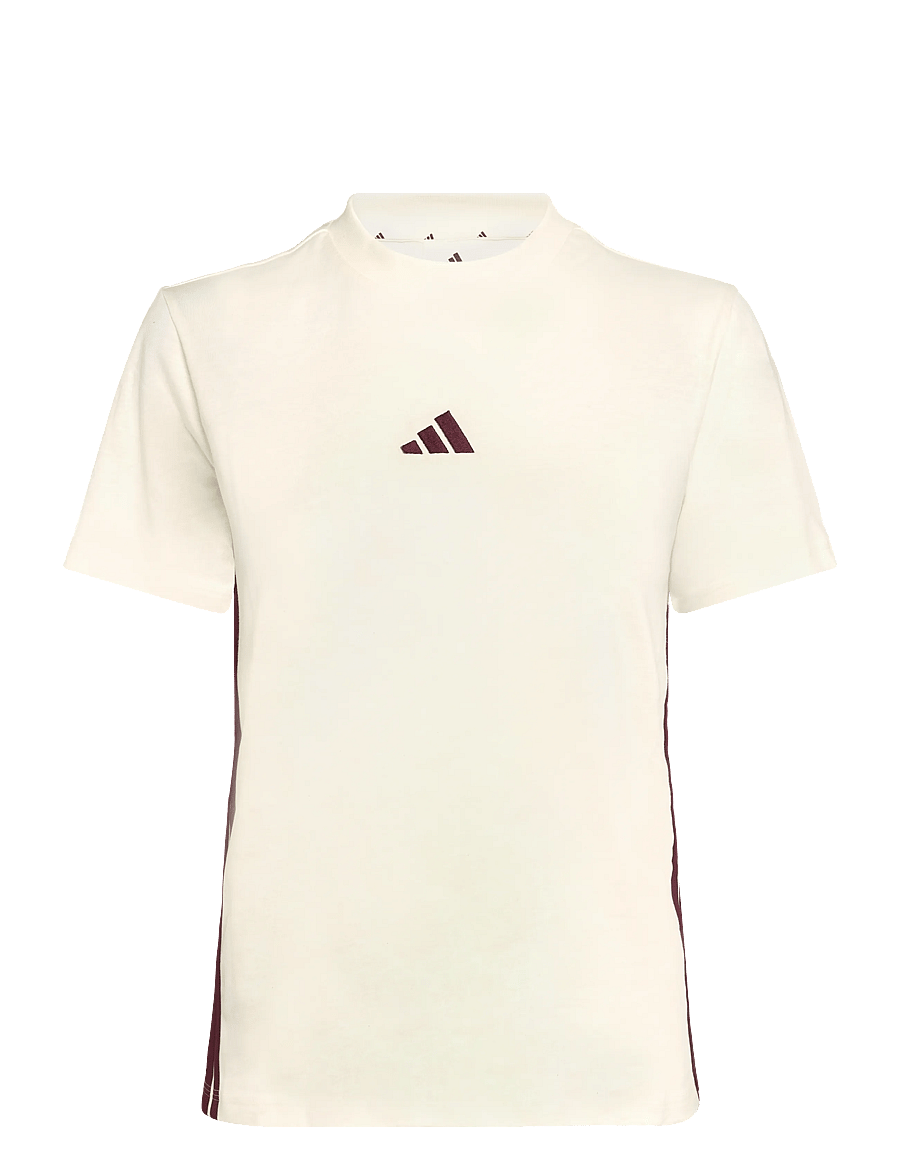 adidas Sportswear - W 3S SJ T - t-shirts - ivory/maroon - 0