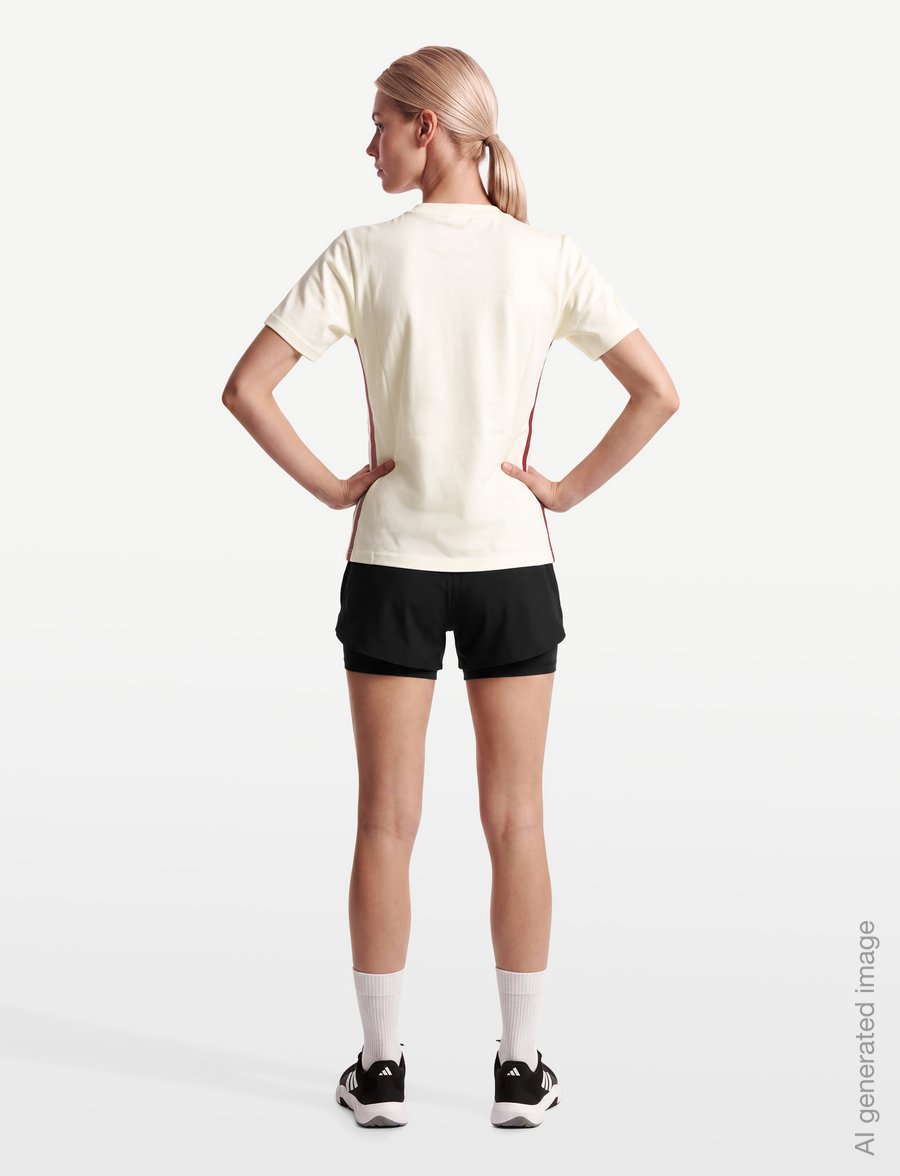 adidas Sportswear - W 3S SJ T - alussärgid ja t-särgid - ivory/maroon - 4
