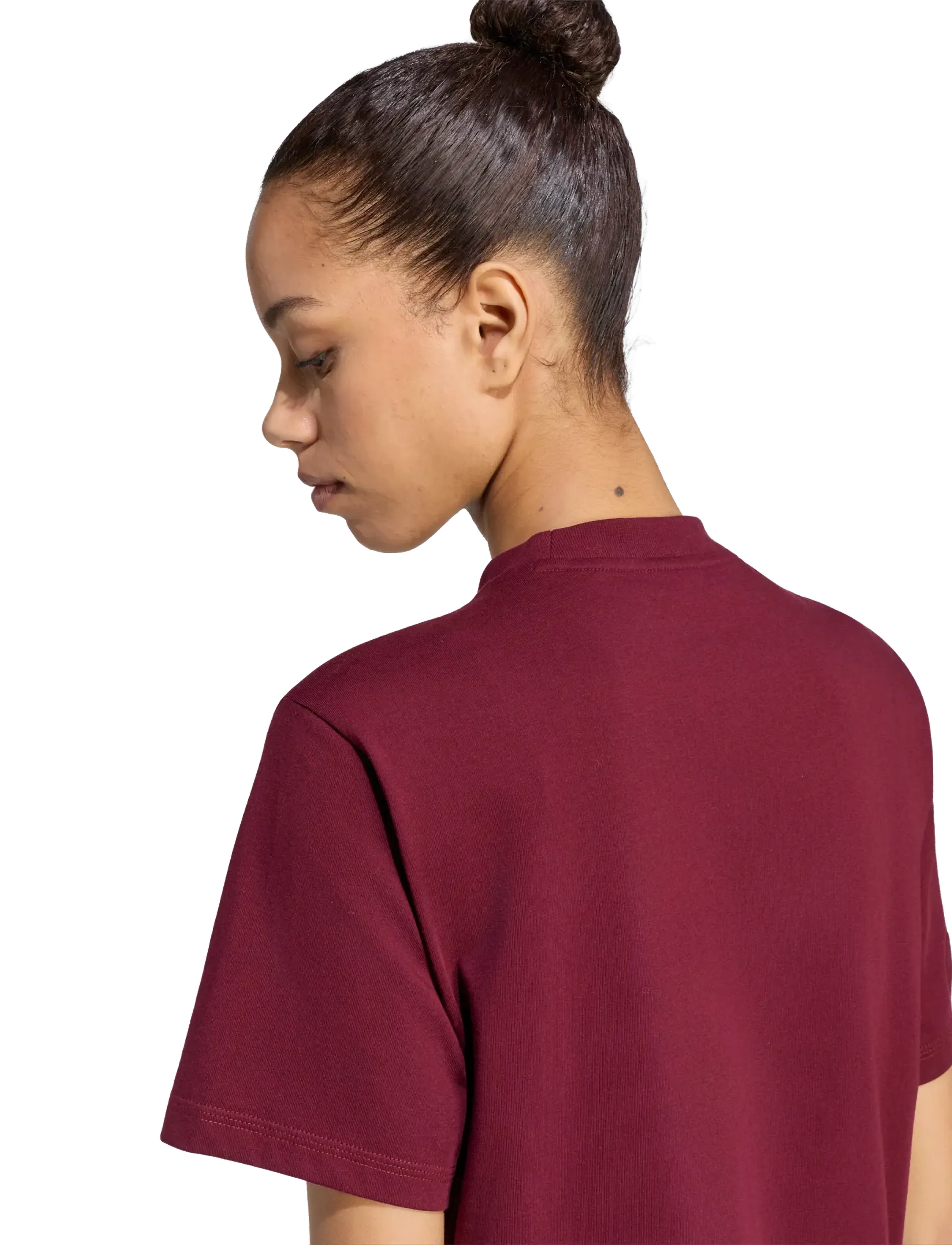 adidas Sportswear - W 3S SJ T - t-shirts - maroon/white - 4