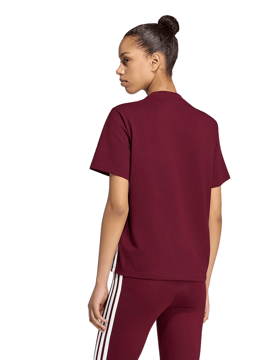 adidas Sportswear - W 3S SJ T - t-shirts - maroon/white - 5