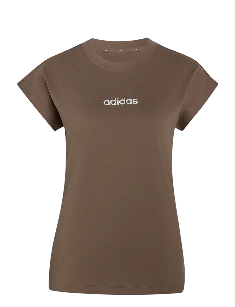 adidas Sportswear - W LIN SJ T - t-shirts - khasix/white - 1