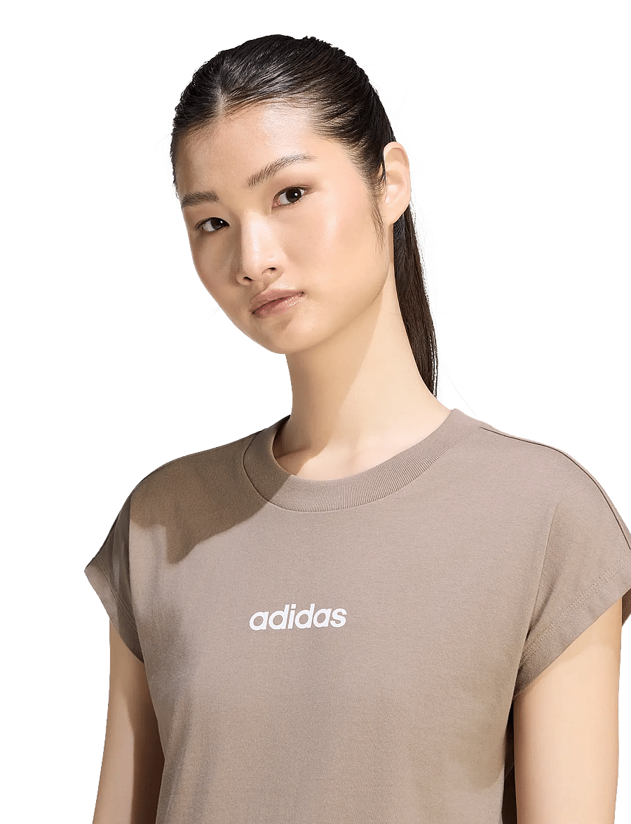 adidas Sportswear - W LIN SJ T - t-shirts - khasix/white - 2