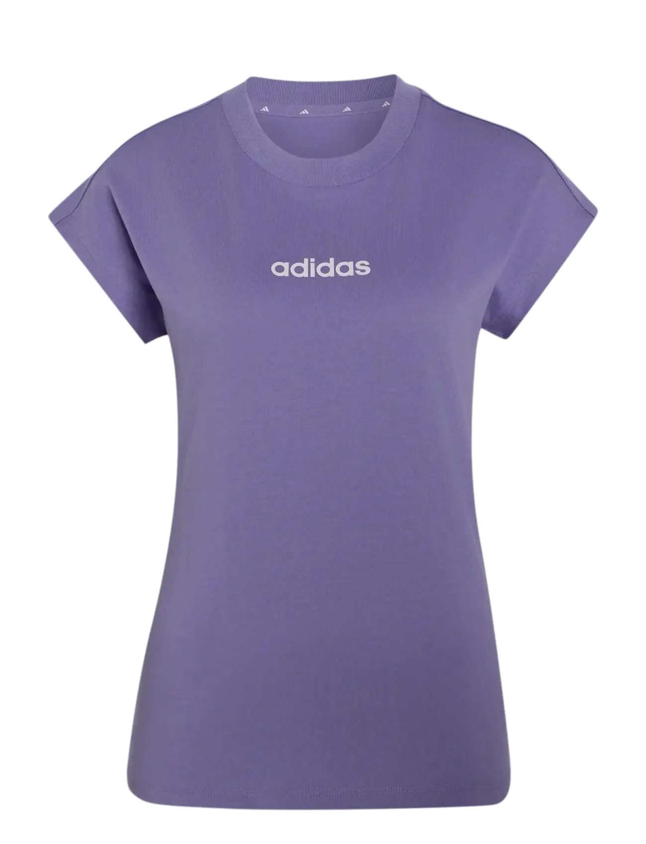 adidas Sportswear W LIN SJ T - adidas - MAGLIL/WHITE / purple