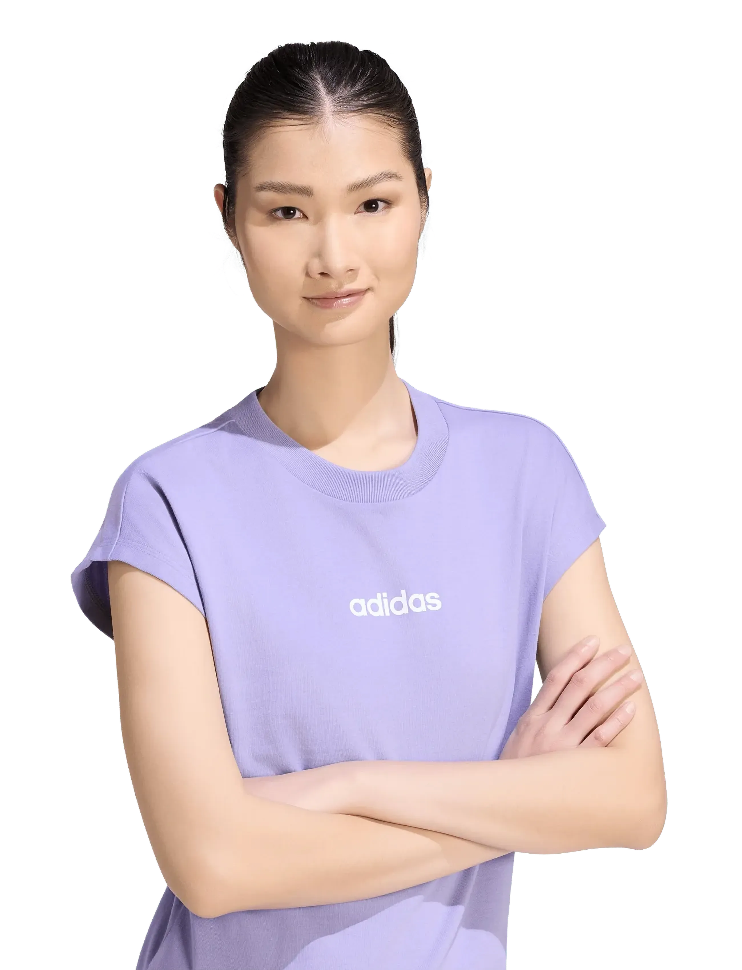 adidas Sportswear - W LIN SJ T - t-shirts - maglil/white - 2
