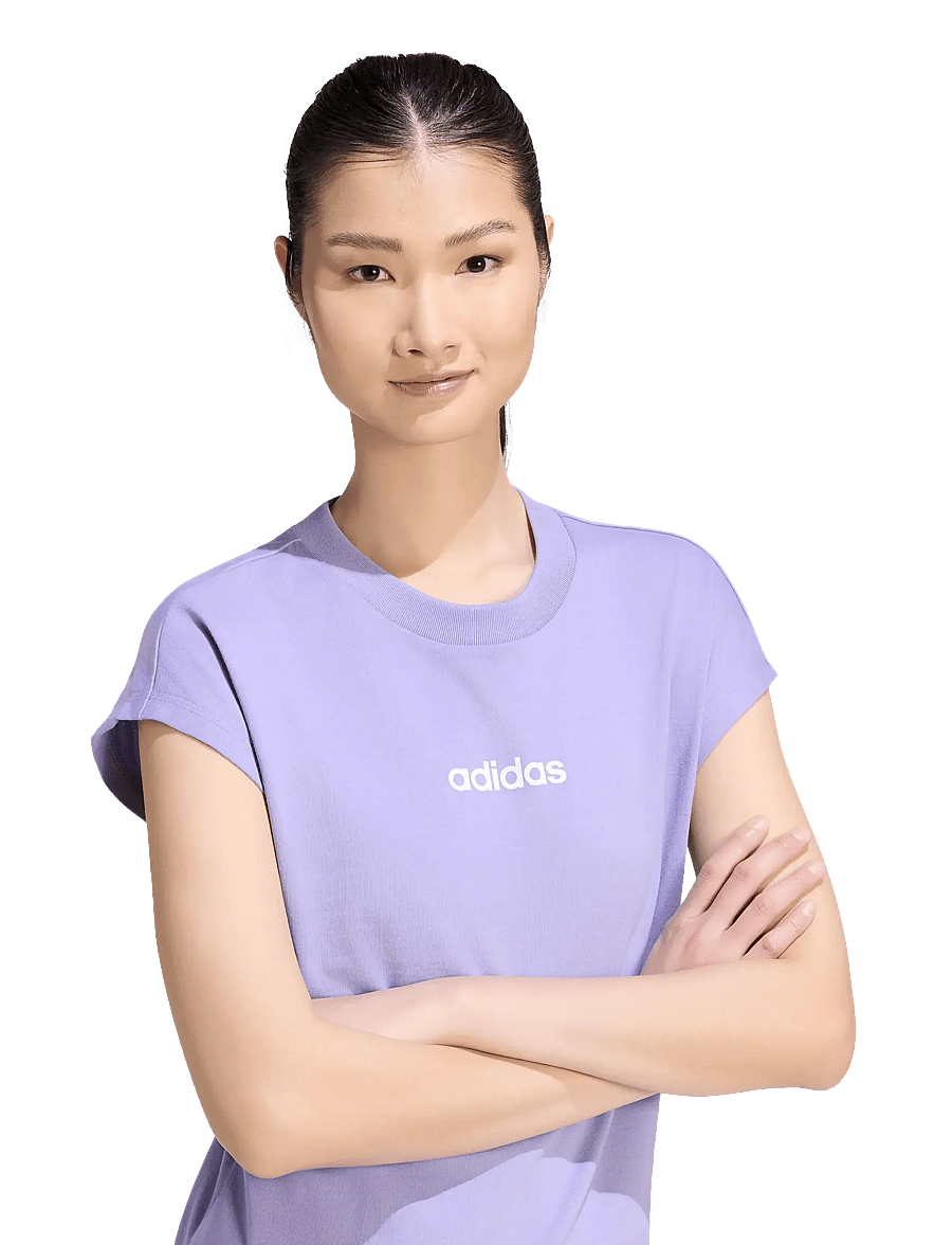 adidas Sportswear - W LIN SJ T - t-shirts - maglil/white - 2