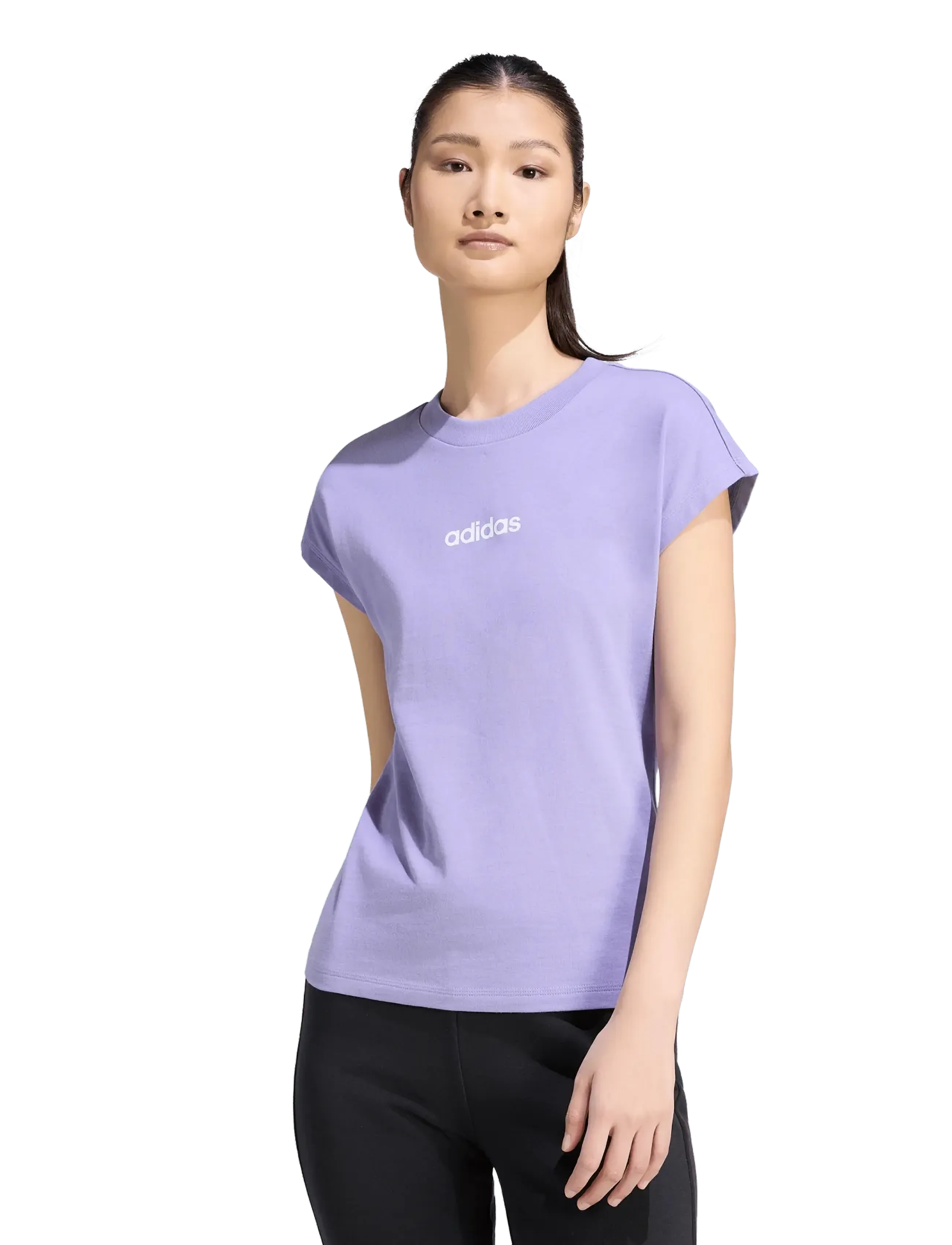 adidas Sportswear - W LIN SJ T - t-shirts - maglil/white - 3
