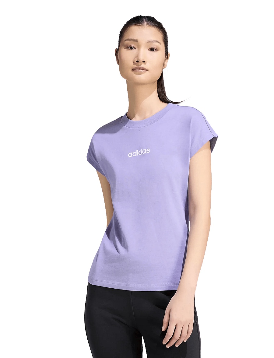 adidas Sportswear - W LIN SJ T - t-shirts - maglil/white - 3