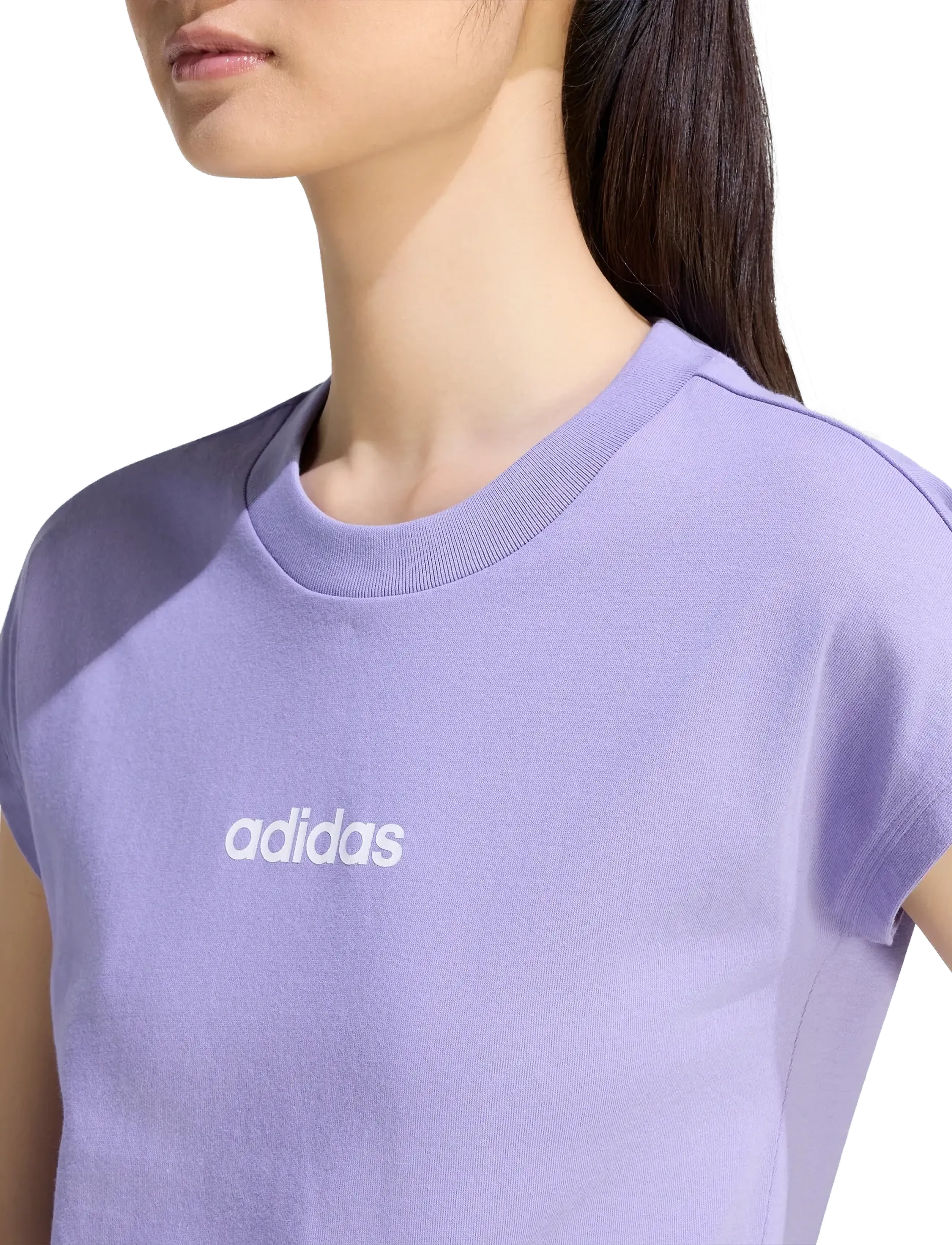adidas Sportswear - W LIN SJ T - t-shirts - maglil/white - 4