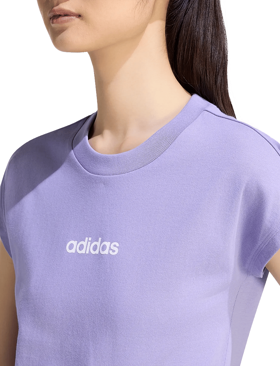 adidas Sportswear - W LIN SJ T - t-shirts - maglil/white - 4