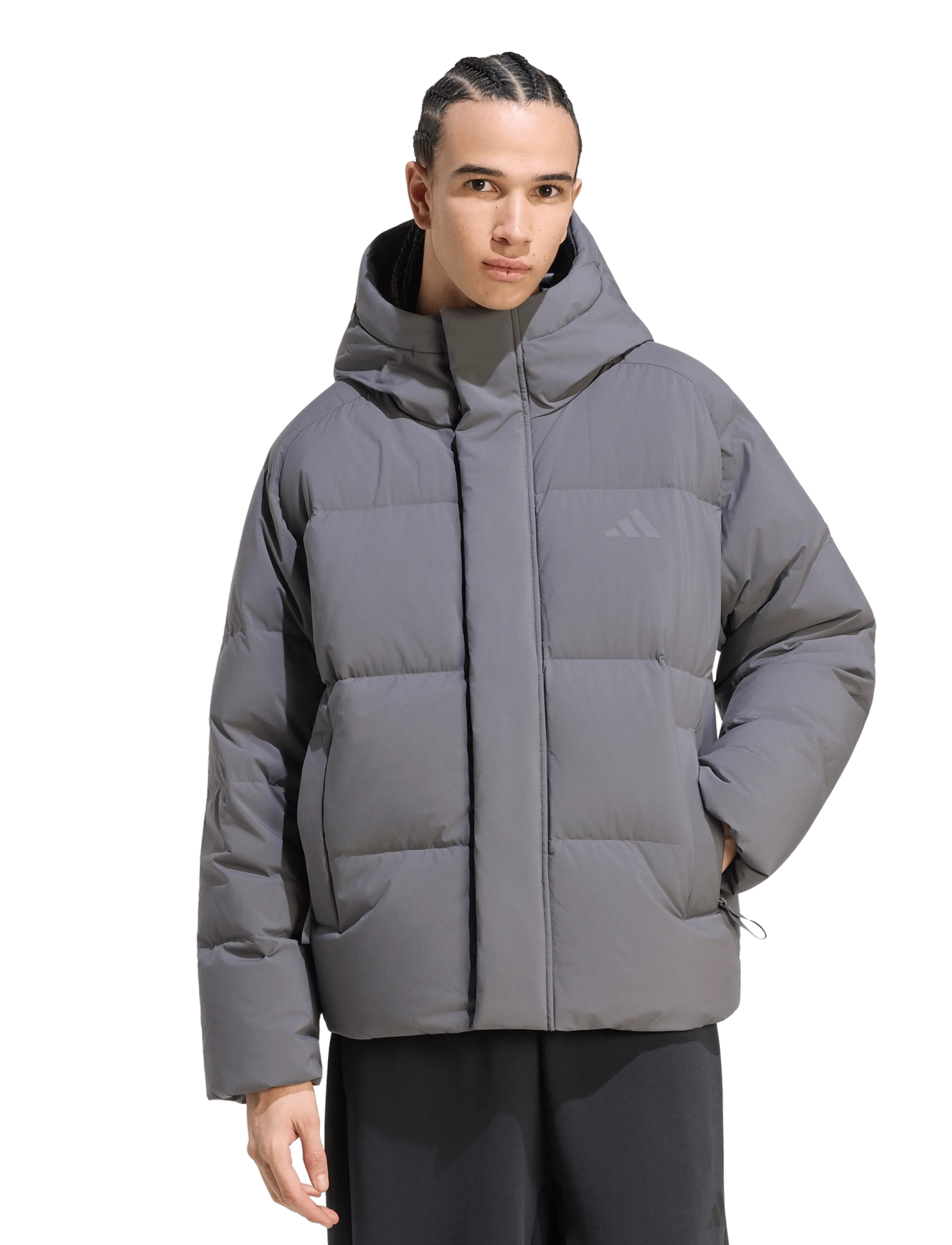 adidas Sportswear - DOWN PUF HD JKT - friluftsjakker - grefiv - 2
