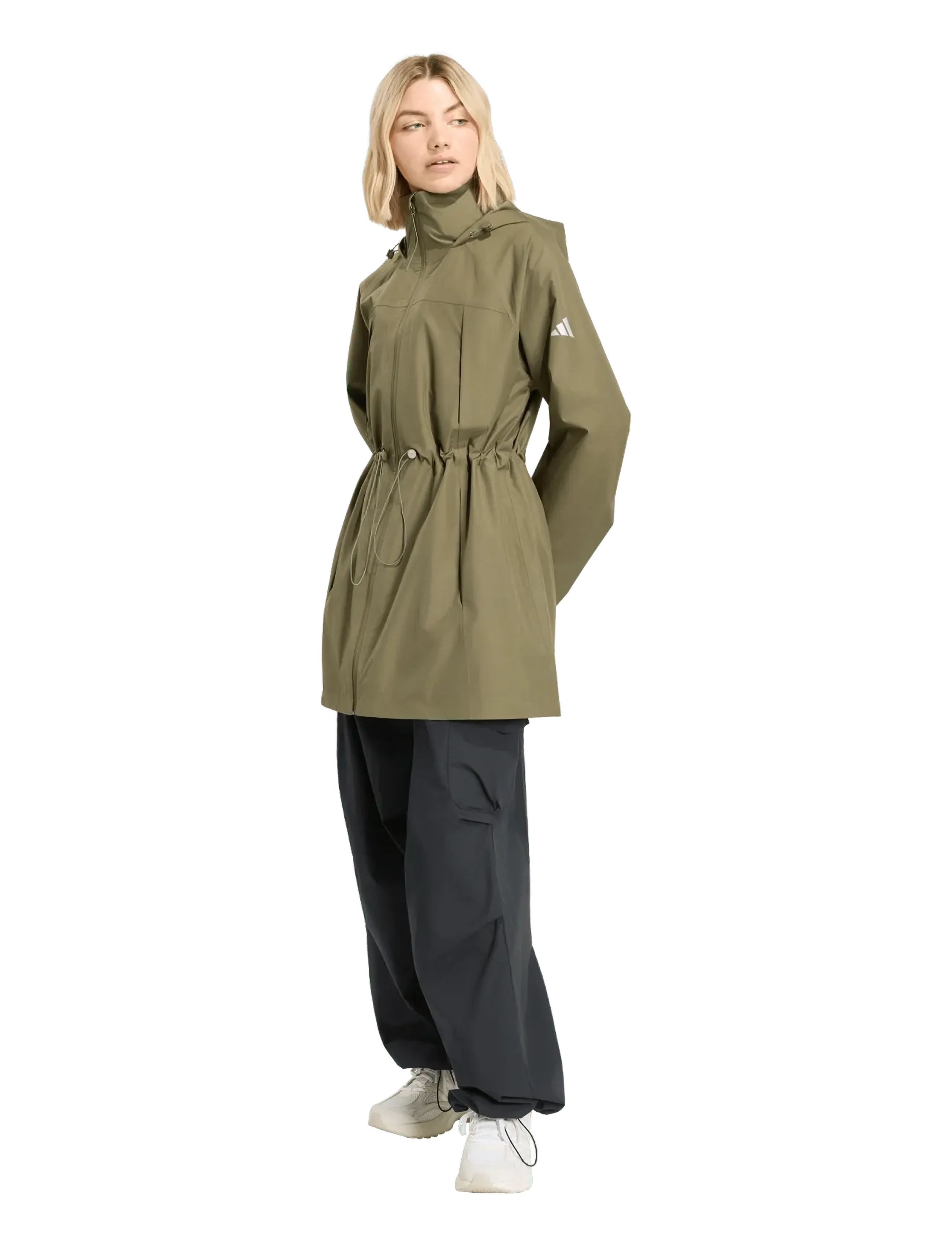 adidas Sportswear W City Rain Par, Damen, Regenparka, Khakigrün, Gr.M