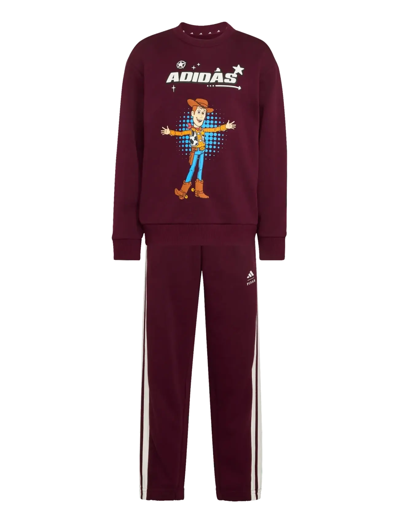 adidas Sportswear LK DY TS T JOG - Sportanzüge - MAROON/OWHITE / burgundy