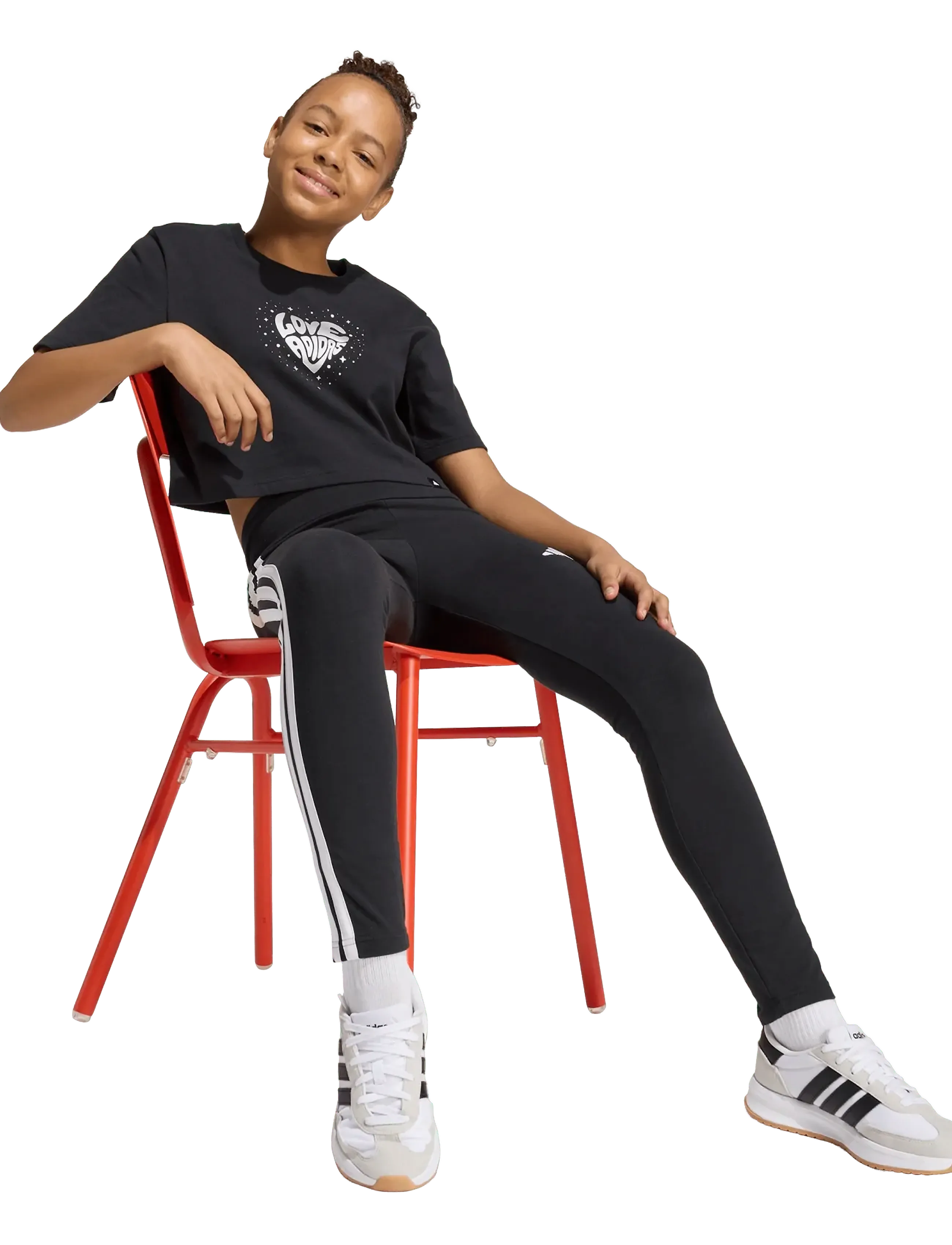 adidas Sportswear - JG GLAM T - kurzärmelig - black - 3
