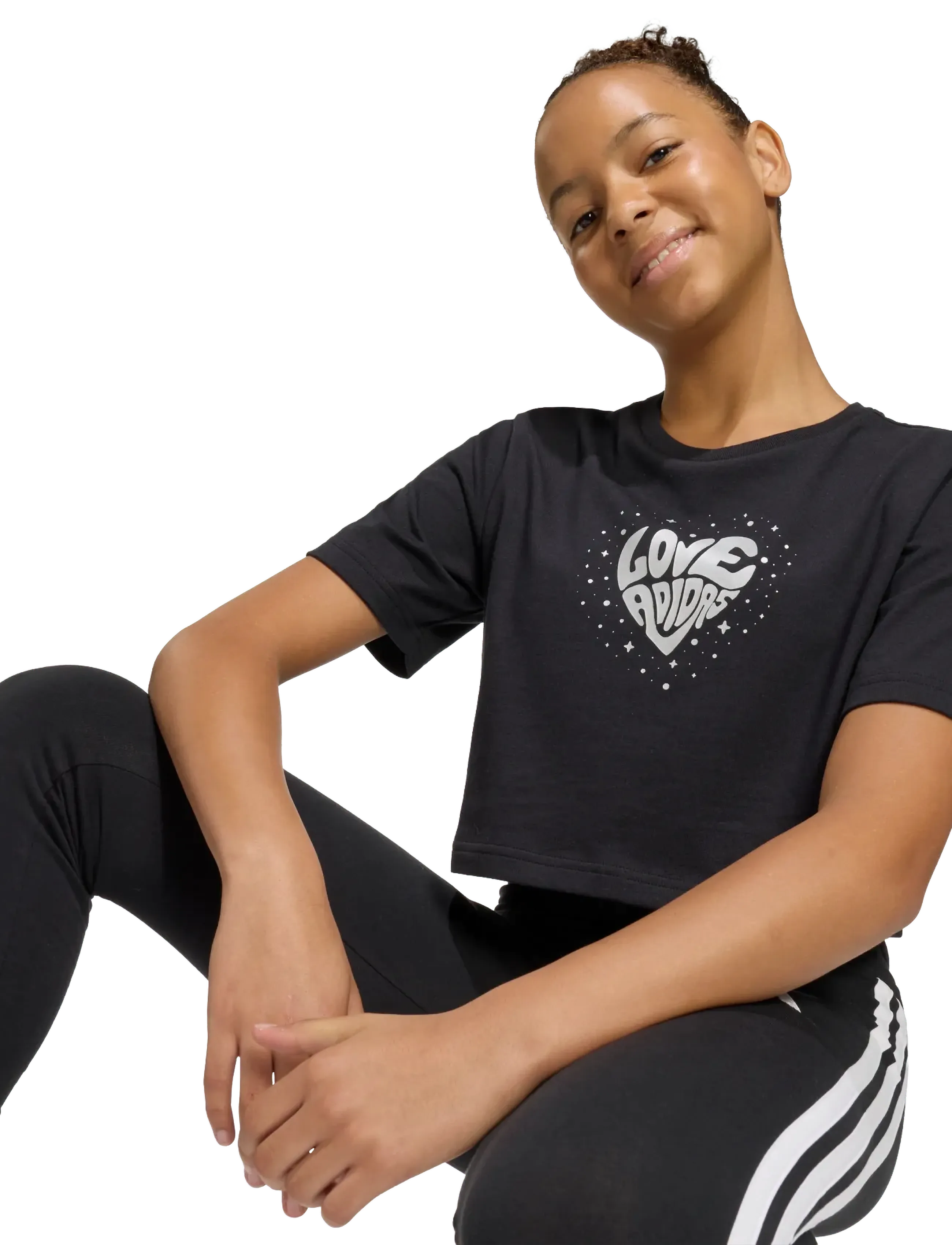 adidas Sportswear - JG GLAM T - kurzärmelig - black - 5