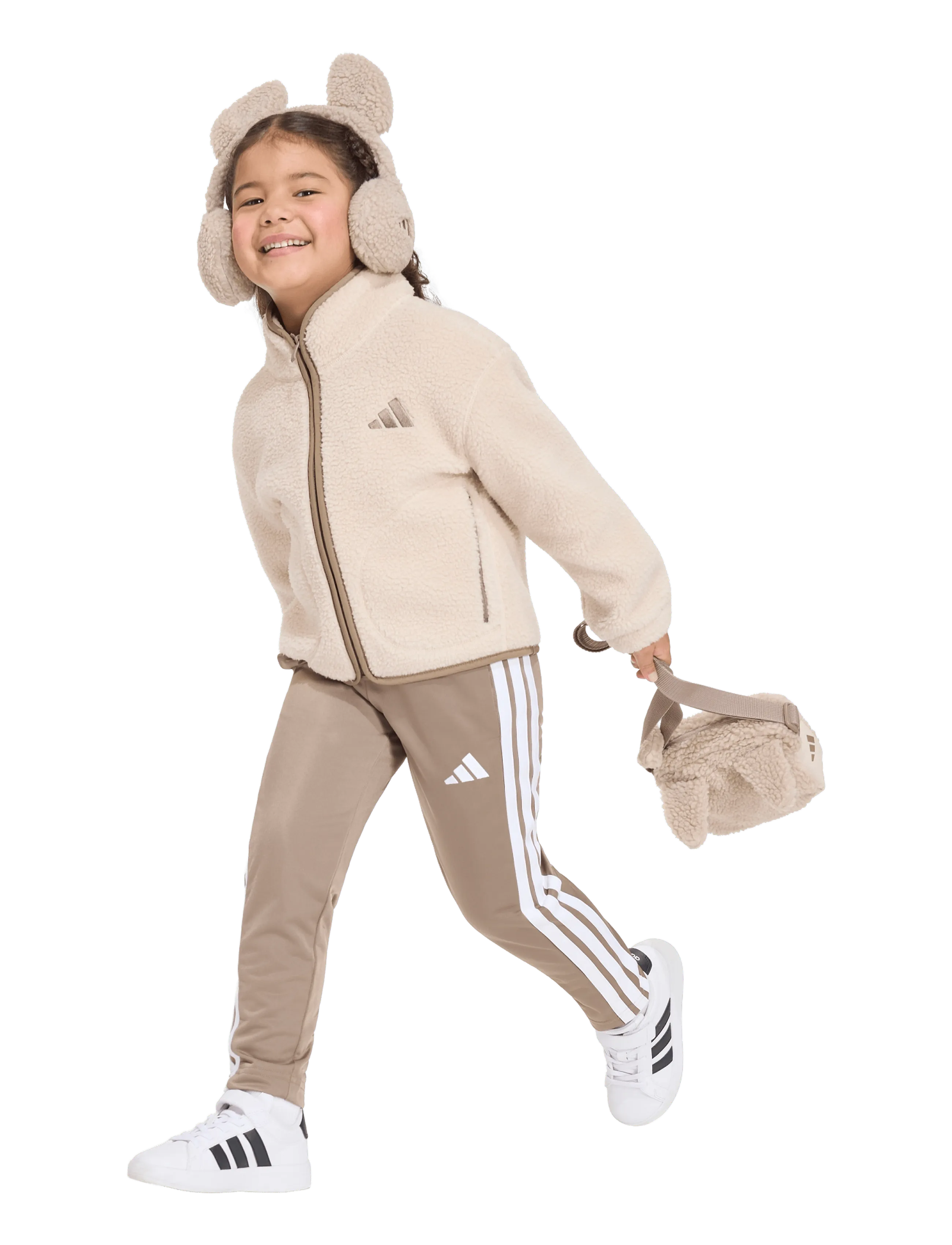adidas Sportswear Lk Sherpa Jkt, Børn, Sherpa Jakke, Cream, Str: 110