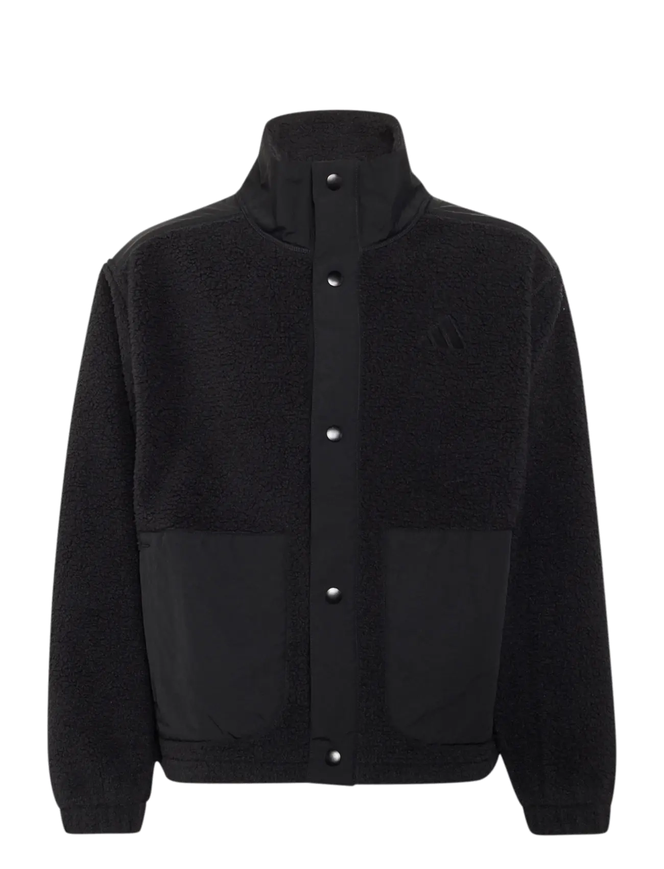 adidas Sportswear J SHERPA JKT - Overtøj - BLACK / black