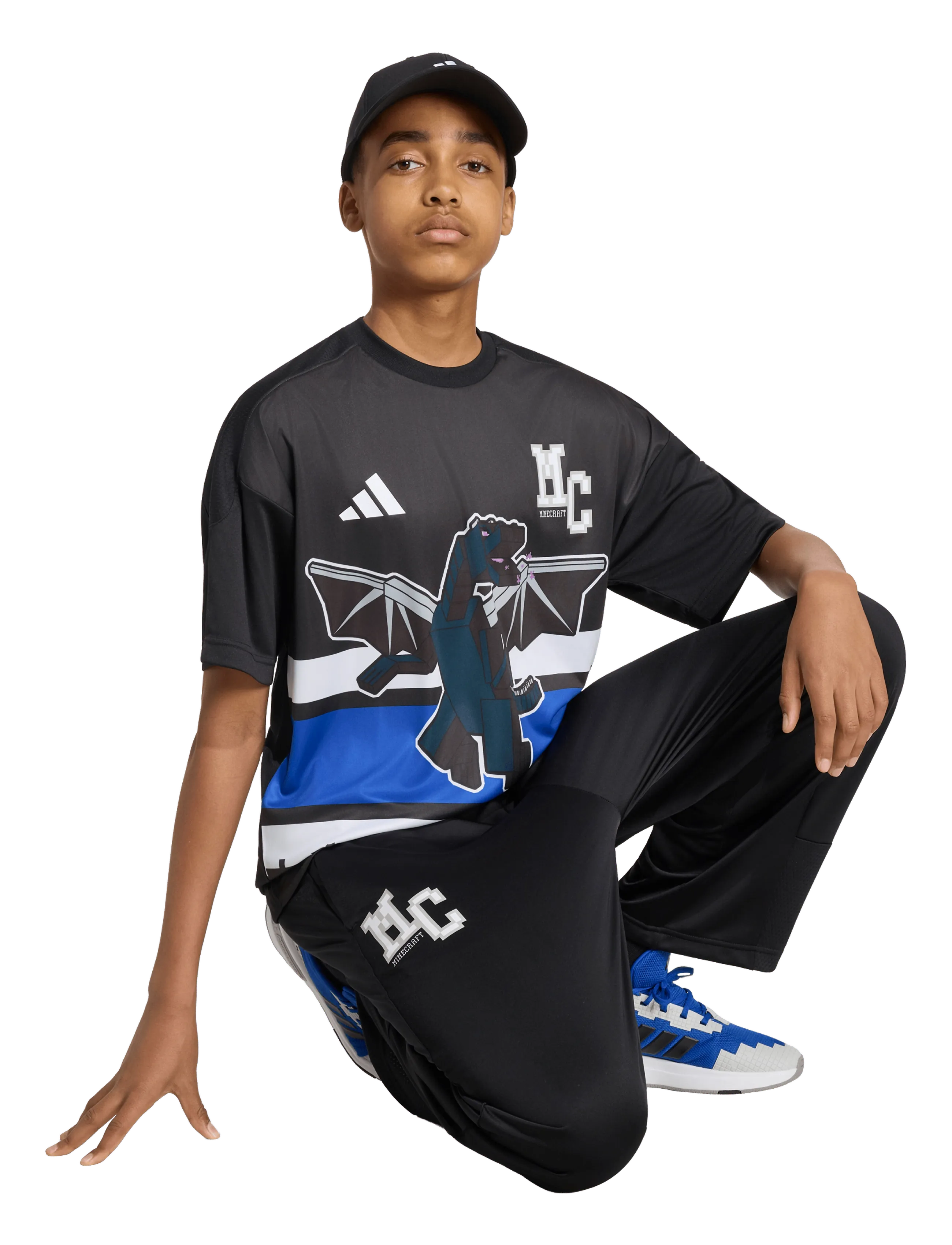 adidas Sportswear J Mc Tee, 128, T-shirts, Schwarz - Short-sleeved, Kinder