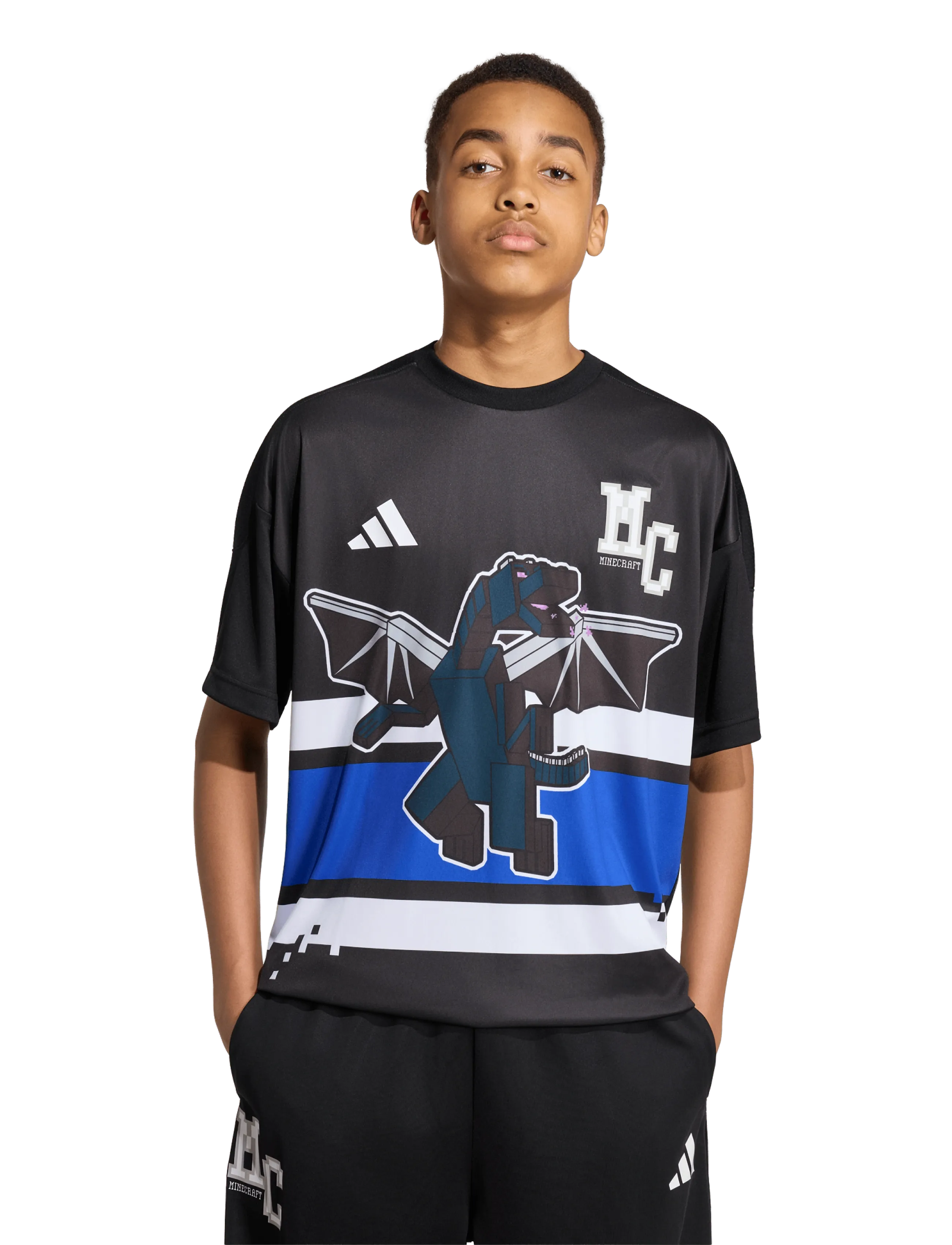 adidas Sportswear - J MC TEE - sports tops - black - 4