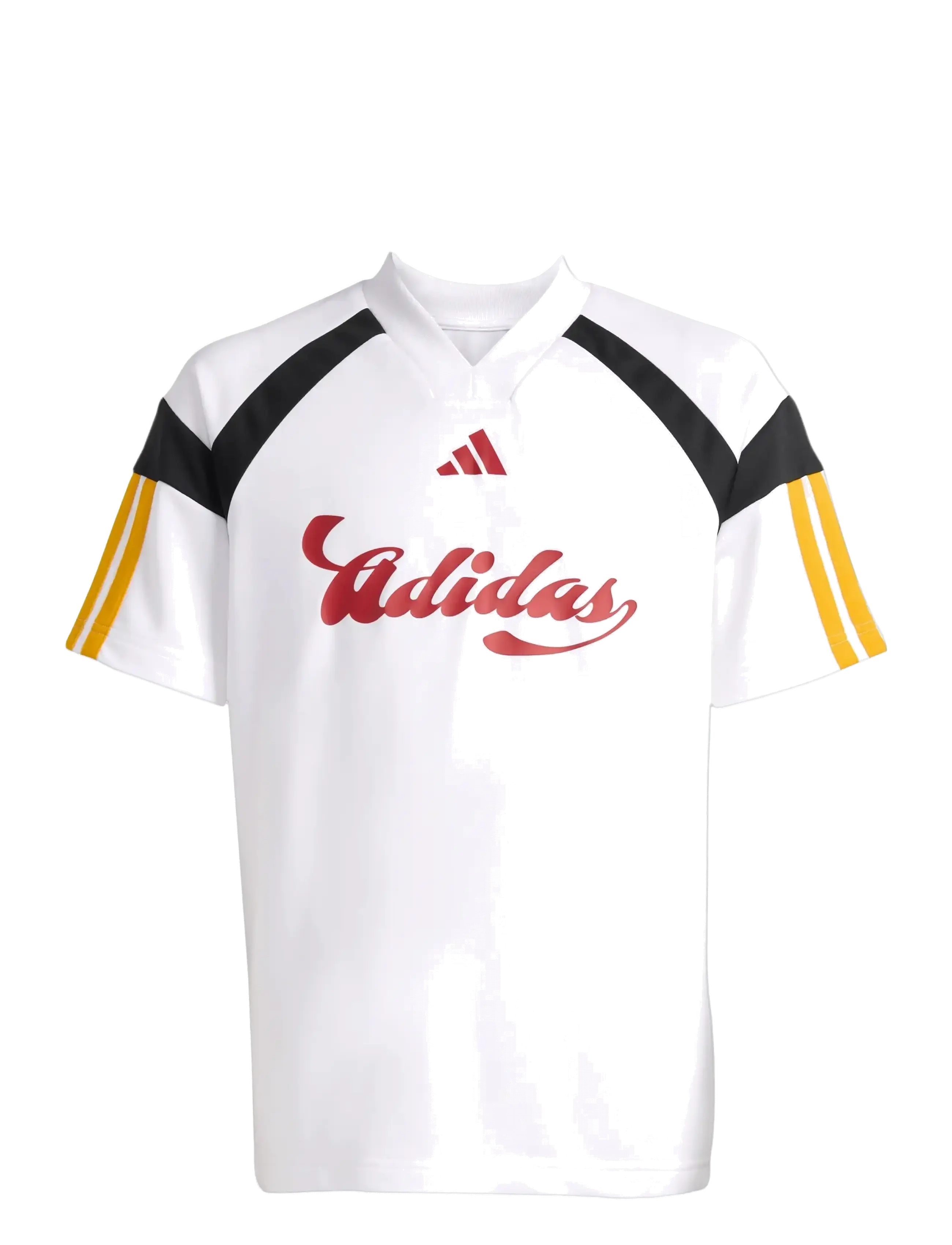 adidas Sportswear J HOT TEE - Riided - WHITE/COGOLD/POWRED/B / white