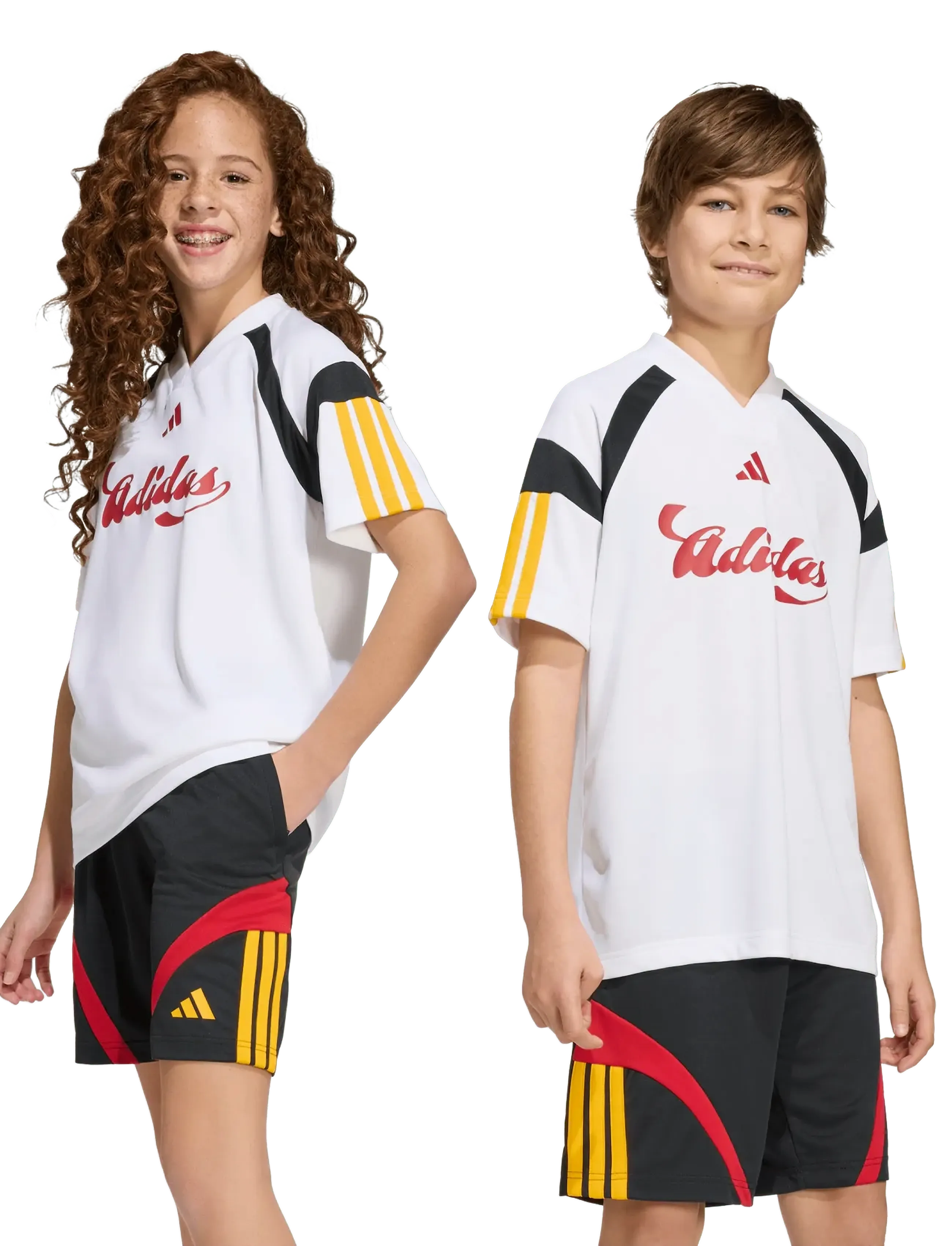 adidas Sportswear - J HOT TEE - spordisärgid - white/cogold/powred/b - 2