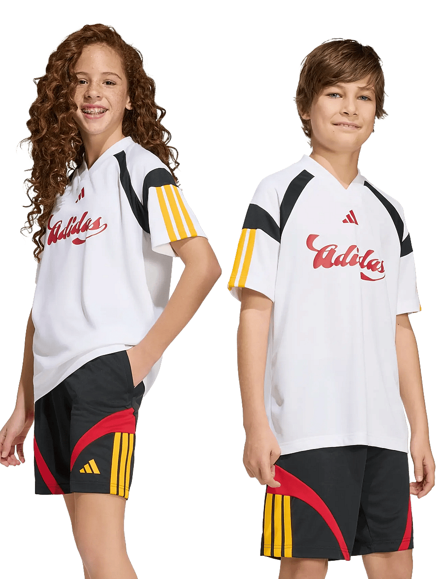 adidas Sportswear - J HOT TEE - sportoberteile - white/cogold/powred/b - 2