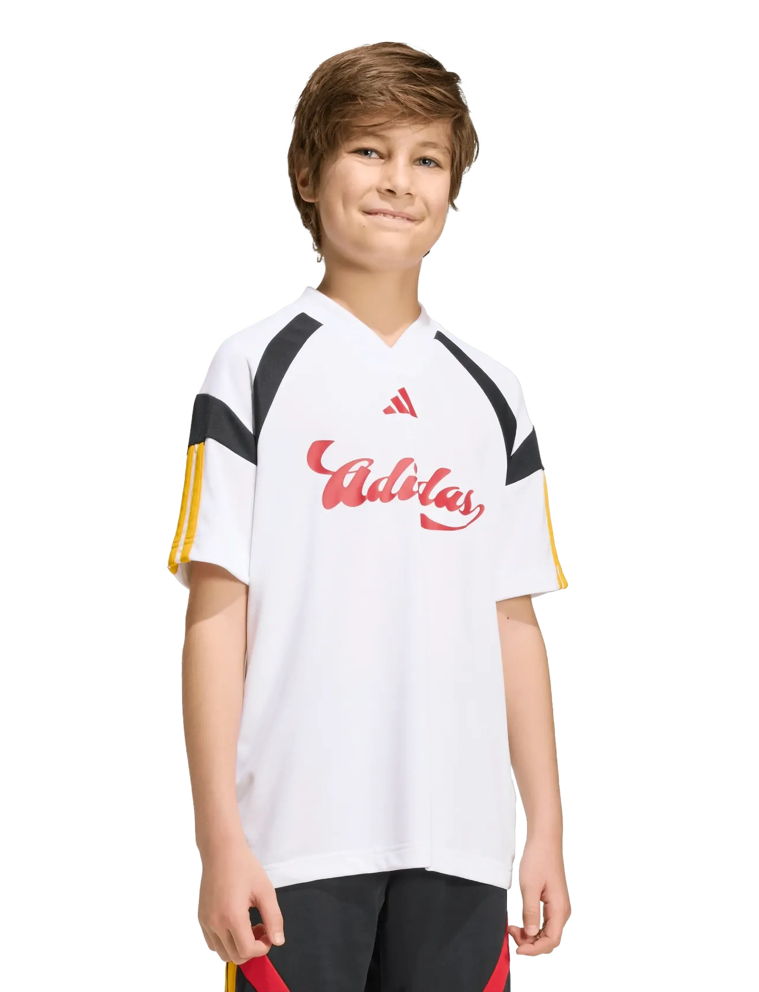adidas Sportswear - J HOT TEE - spordisärgid - white/cogold/powred/b - 4