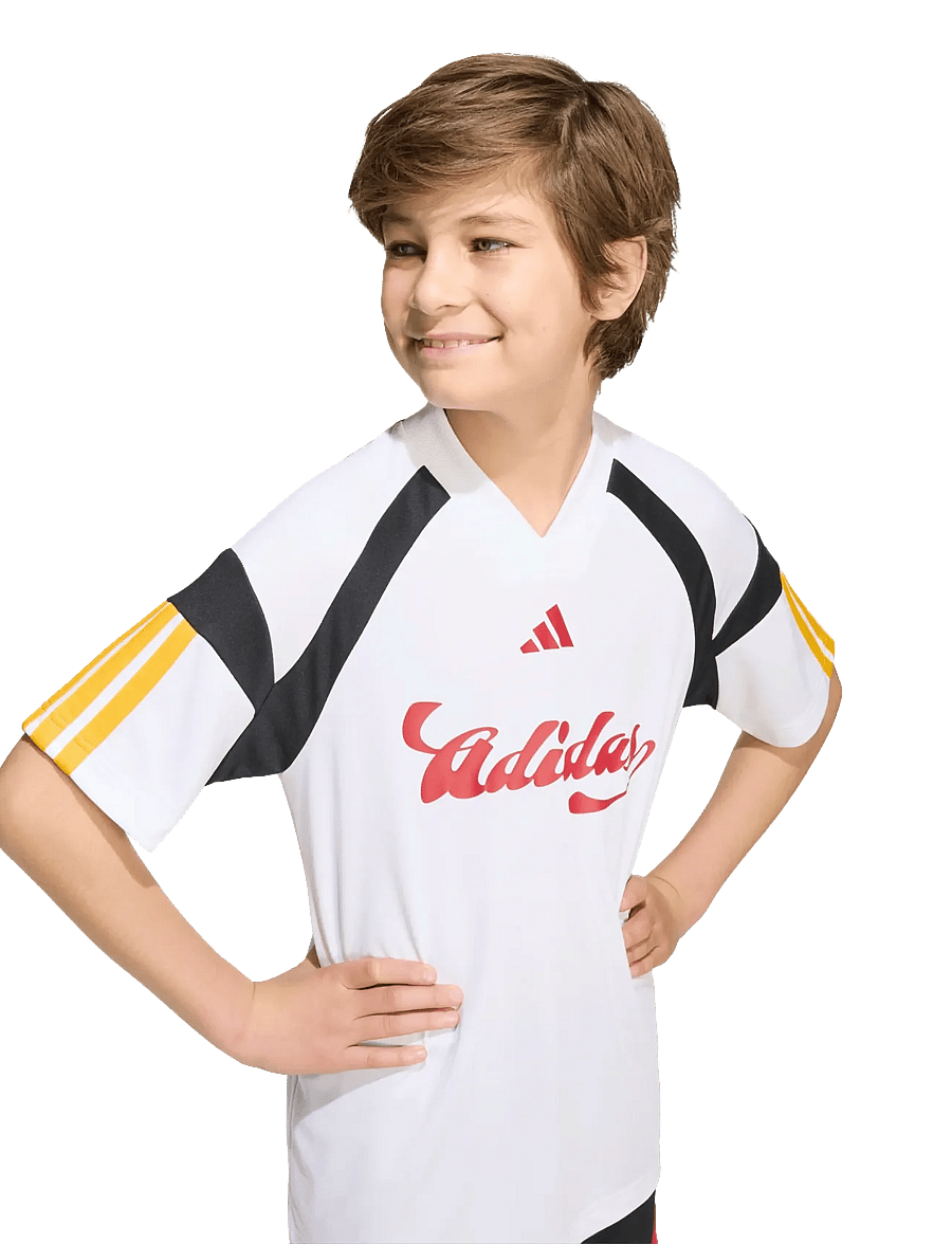 adidas Sportswear - J HOT TEE - sportoberteile - white/cogold/powred/b - 5