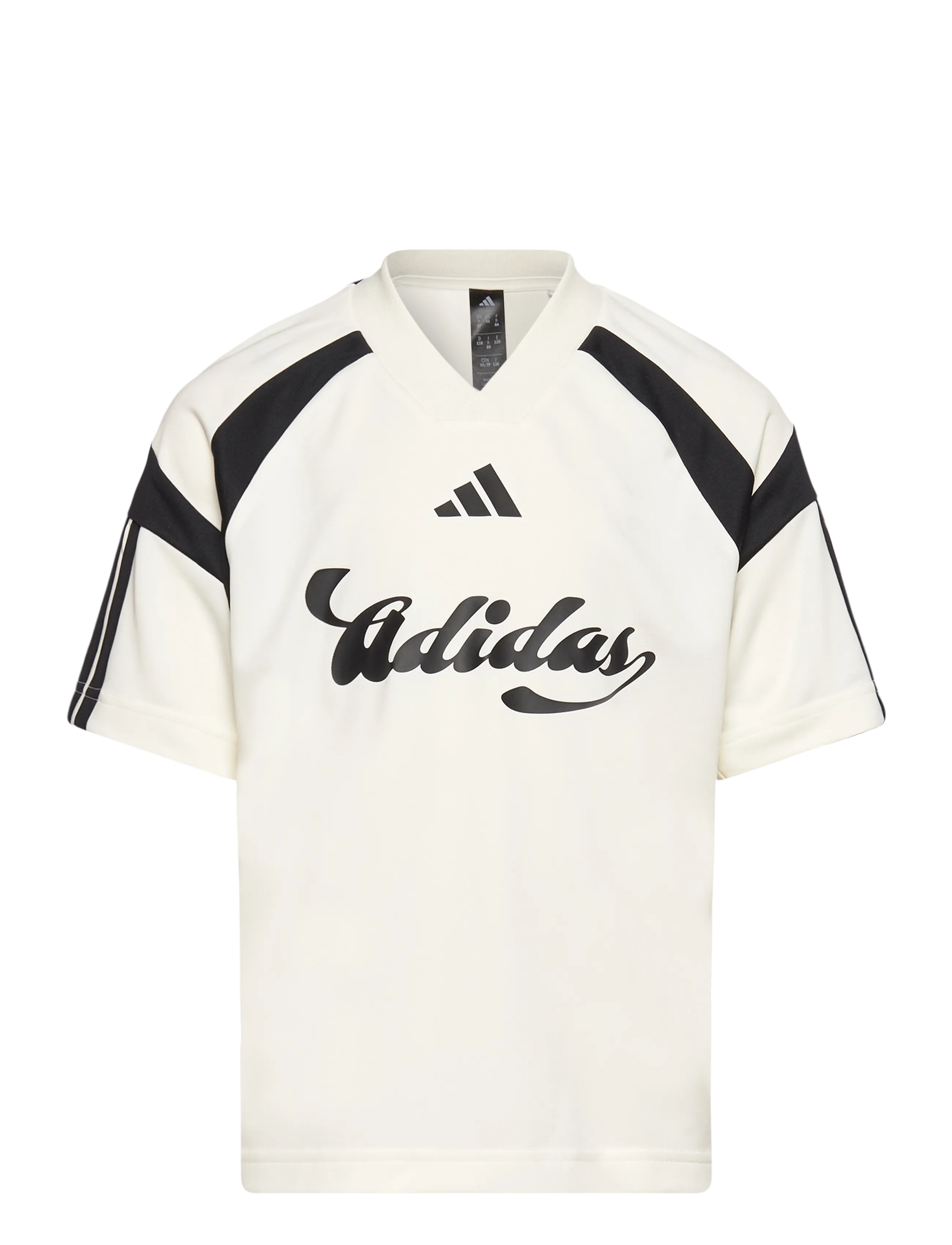 adidas Sportswear J HOT TEE - Riided - OWHITE/BLACK/BLACK / black