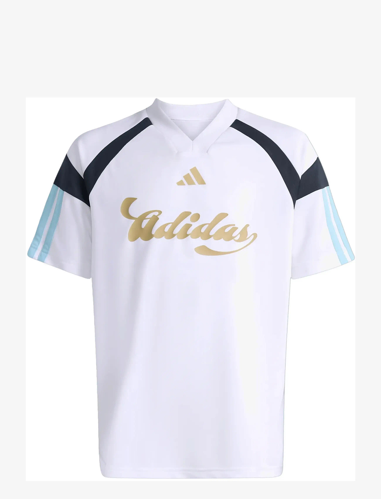 adidas Sportswear - J HOT TEE - sportstoppe - white/iceblu/hazbei/n - 1