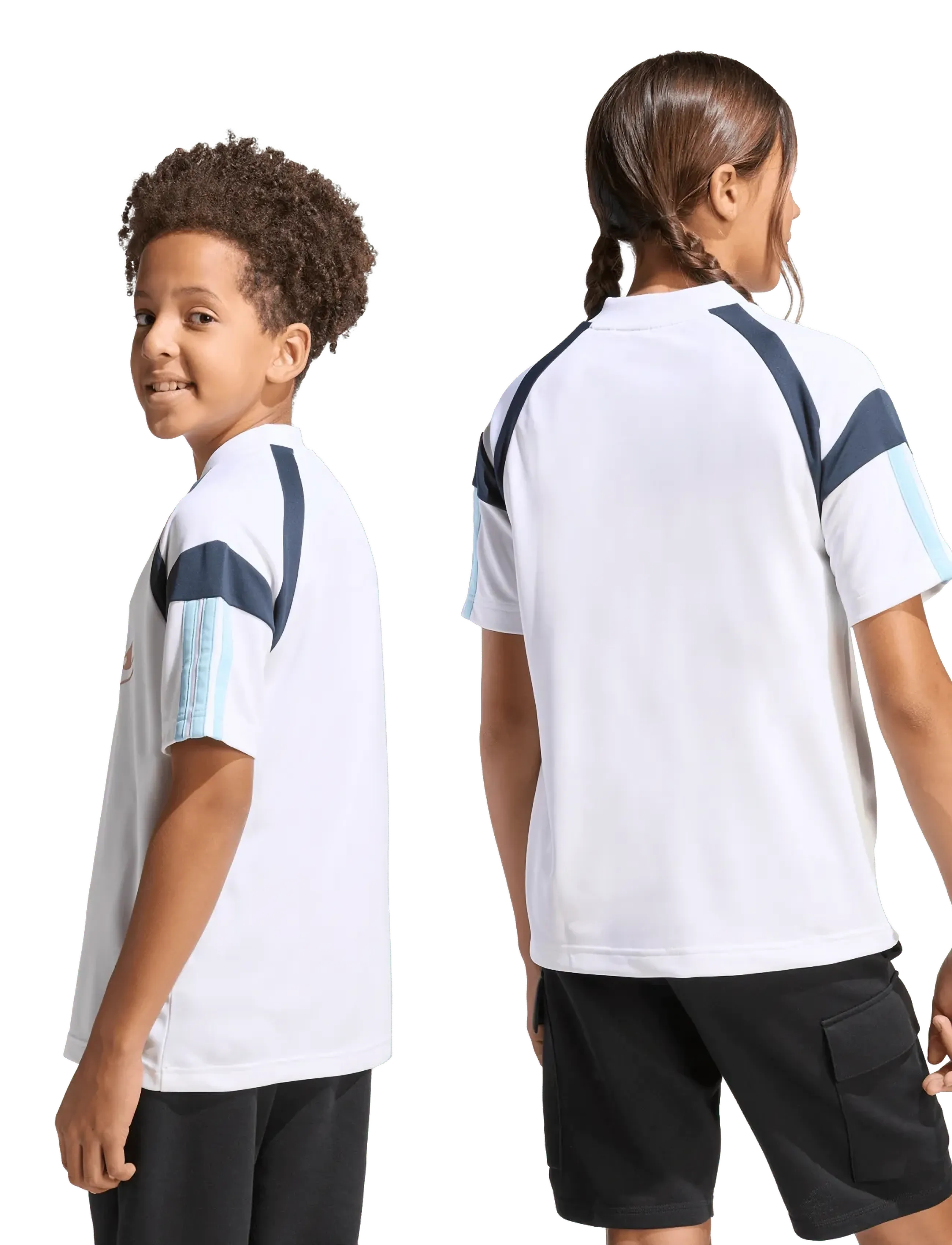 adidas Sportswear - J HOT TEE - sportstoppe - white/iceblu/hazbei/n - 3
