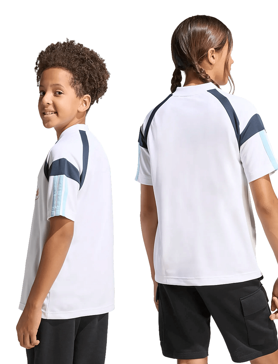 adidas Sportswear - J HOT TEE - sportoberteile - white/iceblu/hazbei/n - 3