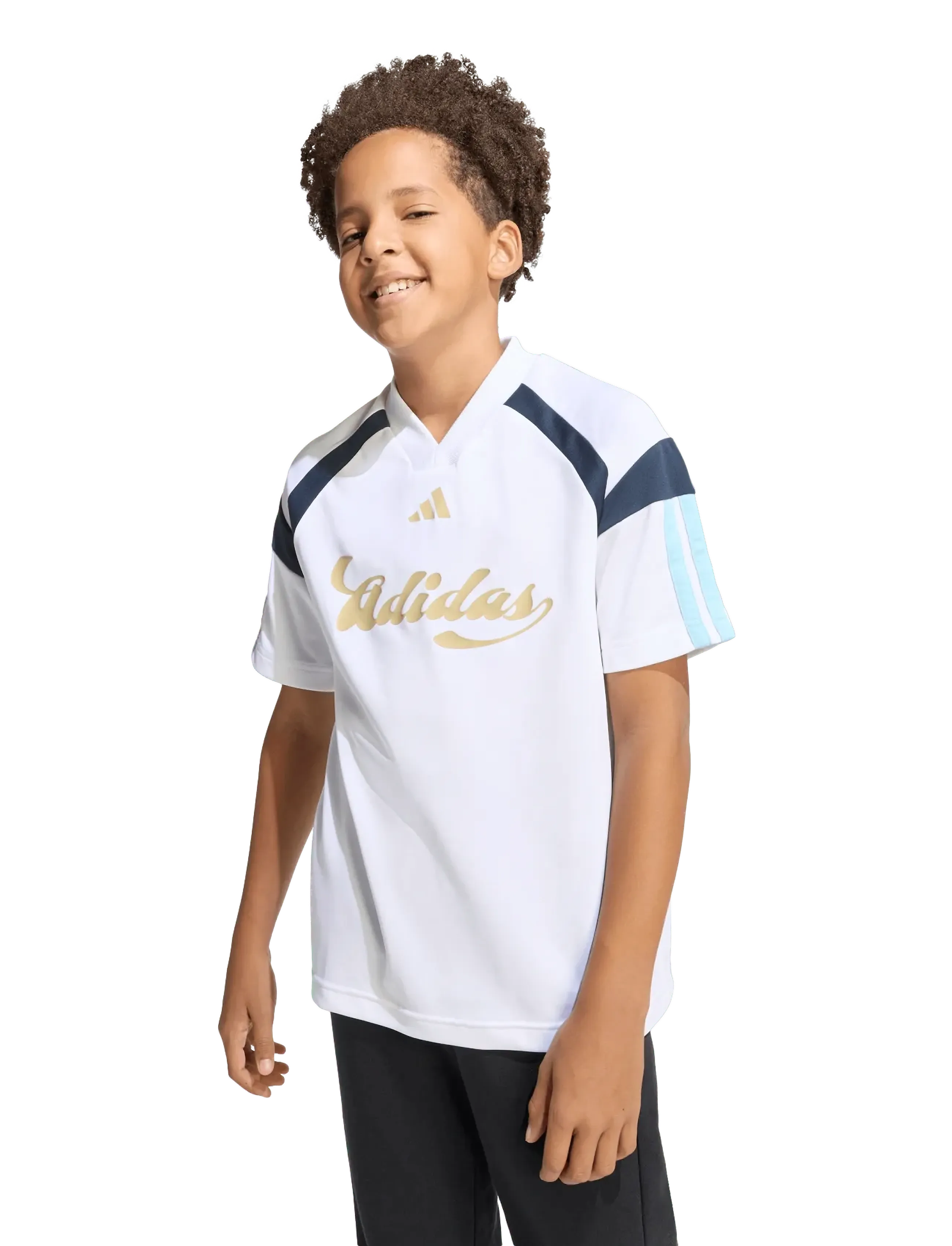 adidas Sportswear - J HOT TEE - sportstoppe - white/iceblu/hazbei/n - 4