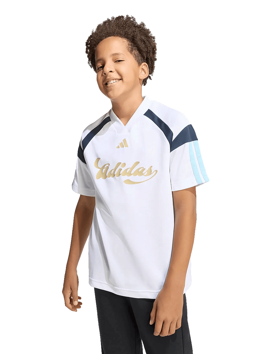 adidas Sportswear - J HOT TEE - sportoberteile - white/iceblu/hazbei/n - 4