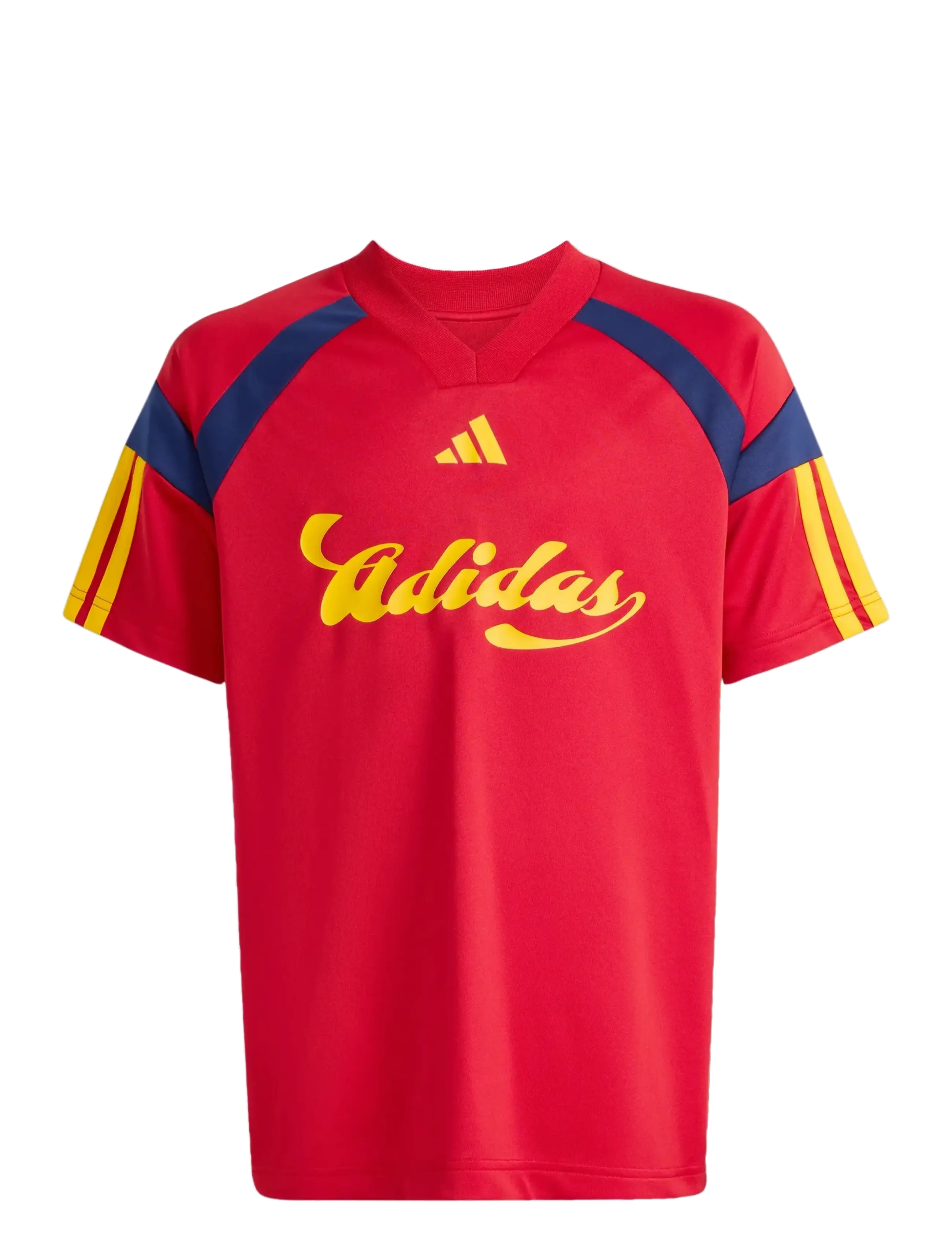 adidas Sportswear J HOT TEE - adidas - TEPORE/CREYEL/DKBLUE / red