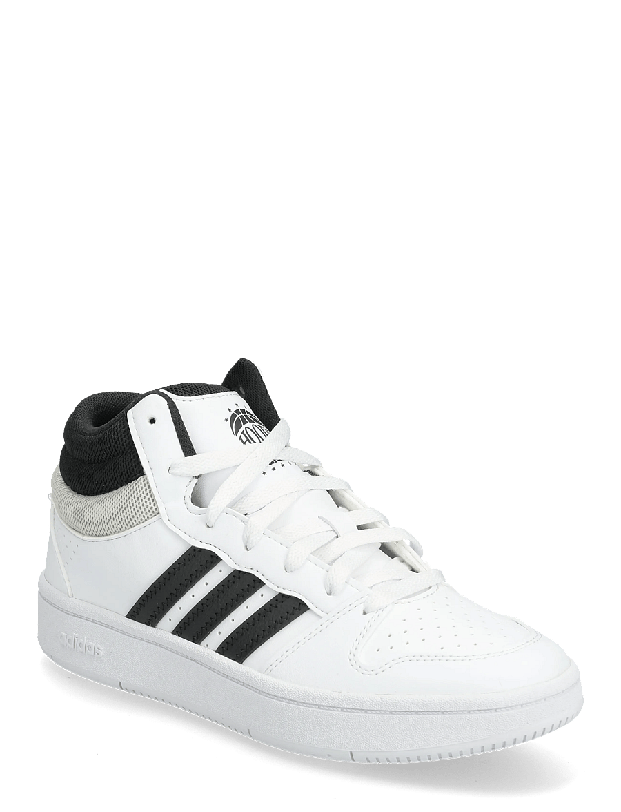 adidas Sportswear - HOOPS MID CLASSIC J - höga sneakers - ftwwht/cblack/orbgry - 0