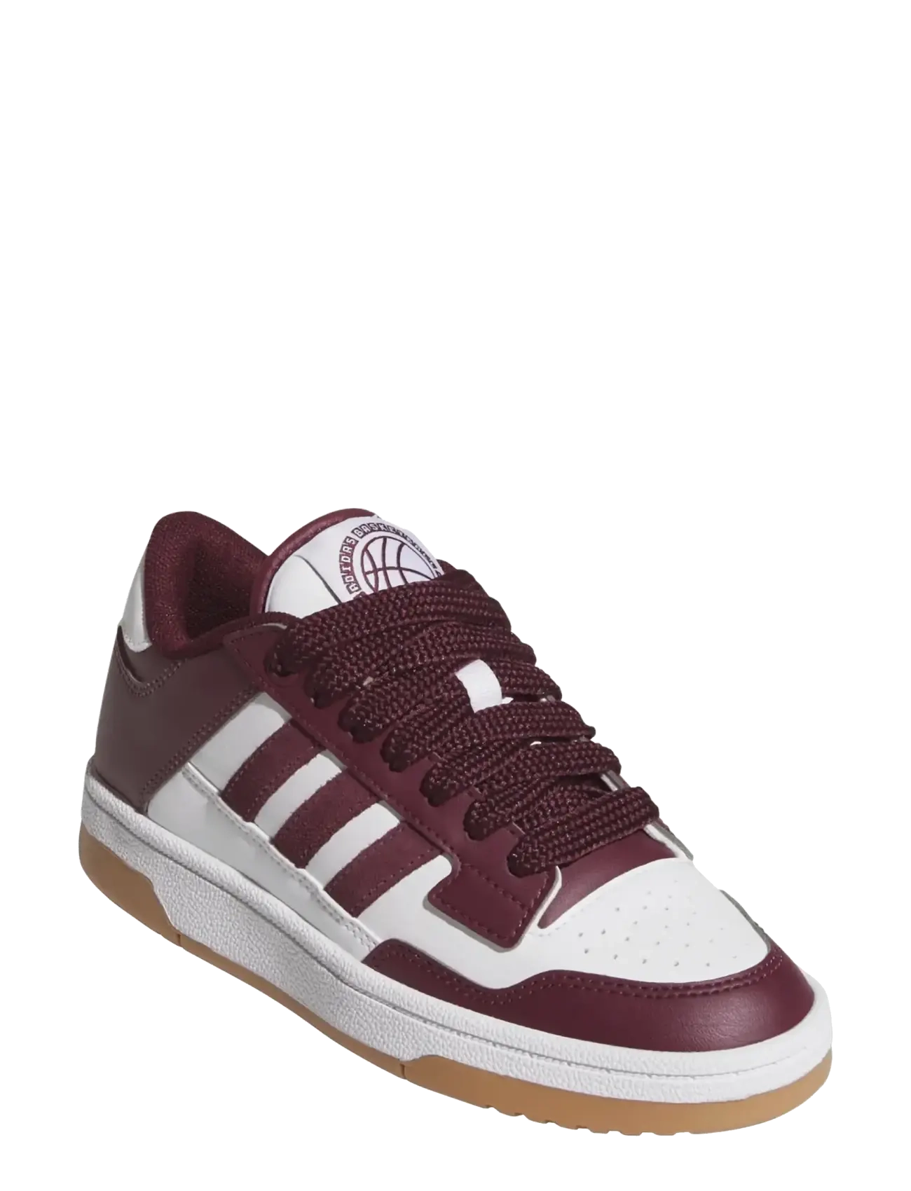 adidas Sportswear RAPID COURT LOW J - Uus - FTWWHT/MAROON/GUM4 / burgundy