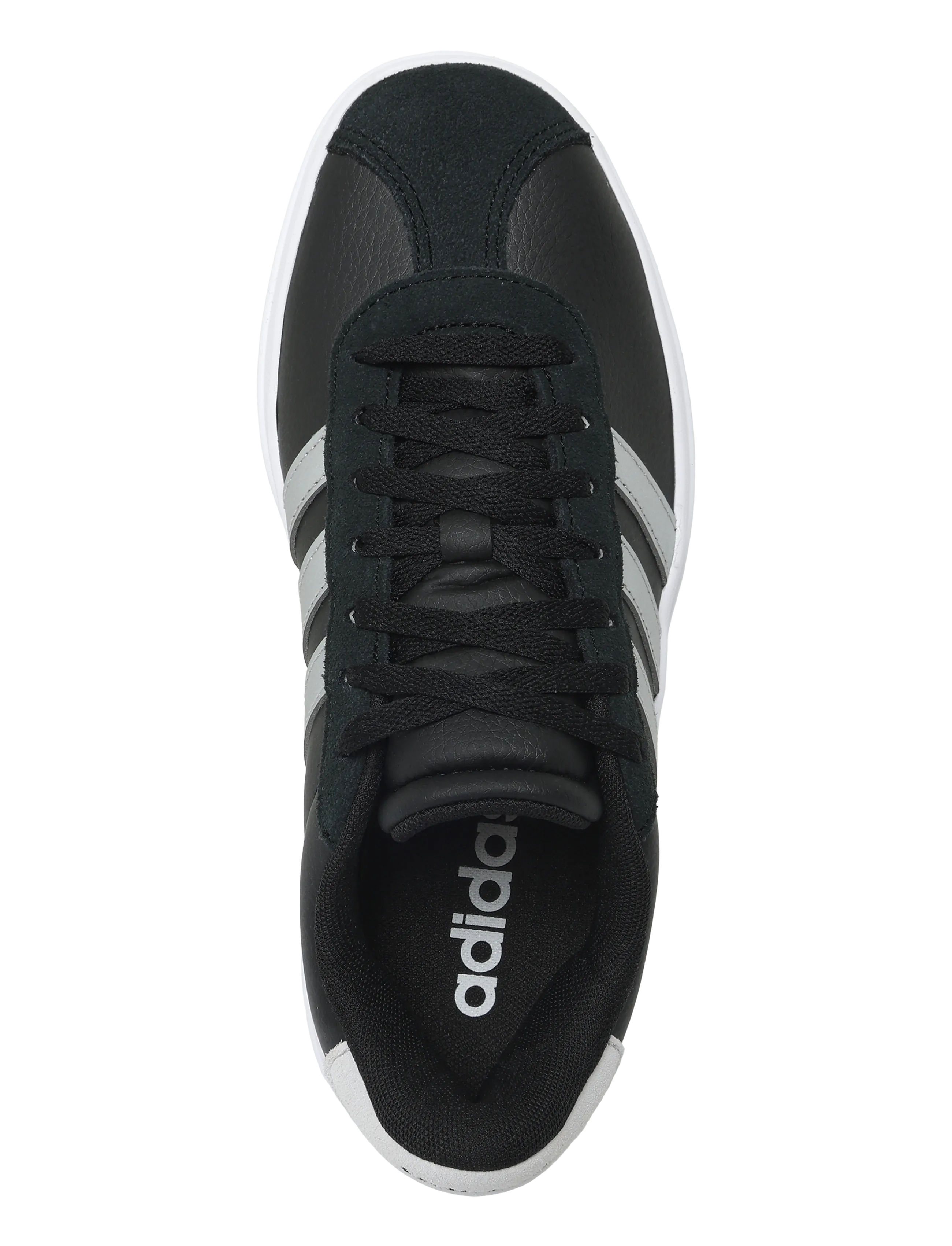 adidas Sportswear - VL COURT BOLD J - lave sneakers - cblack/silvmt/ftwwht - 3