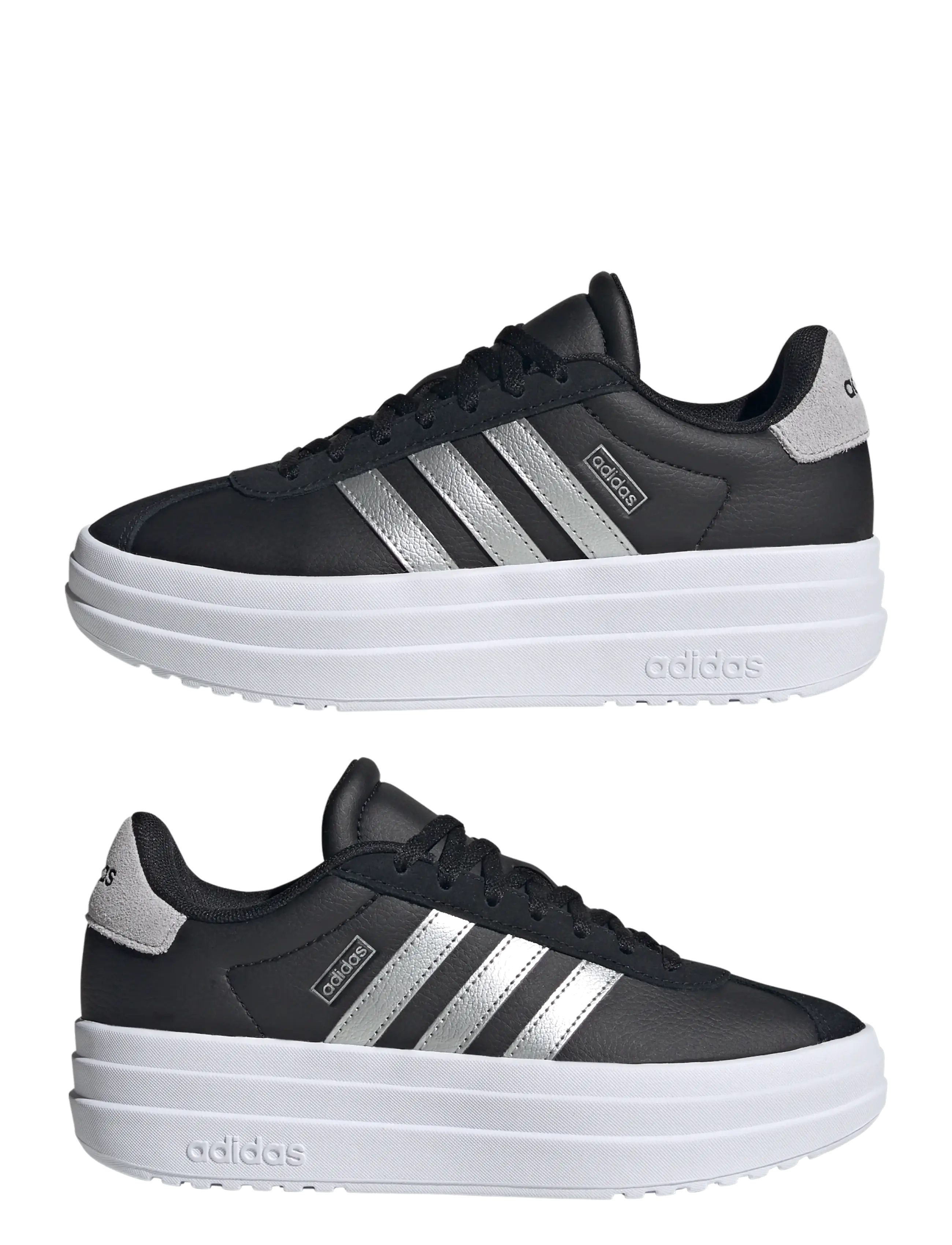 adidas Sportswear - VL COURT BOLD J - lave sneakers - cblack/silvmt/ftwwht - 5