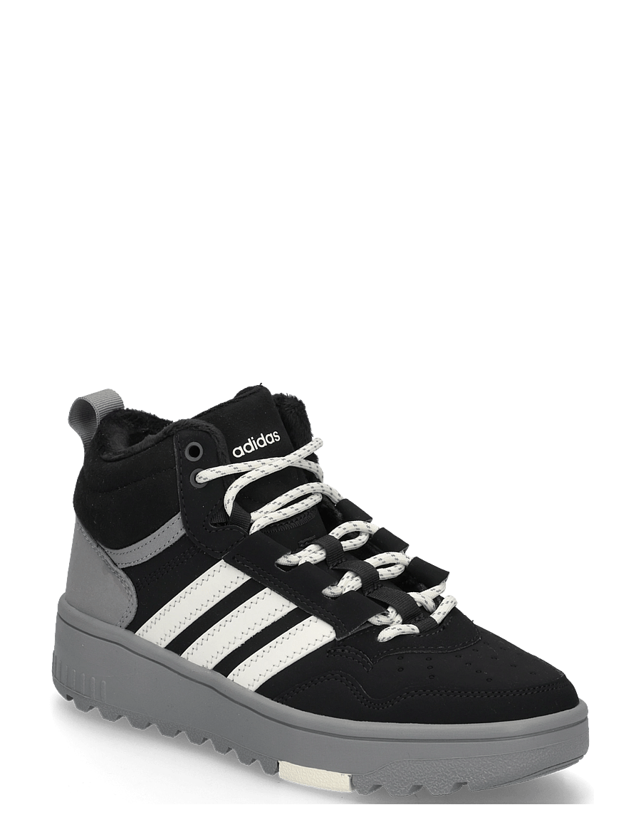 adidas Sportswear - HOOPS 4.0 MID WINTERIZED J - tennised - cblack/grethr/owhite - 0