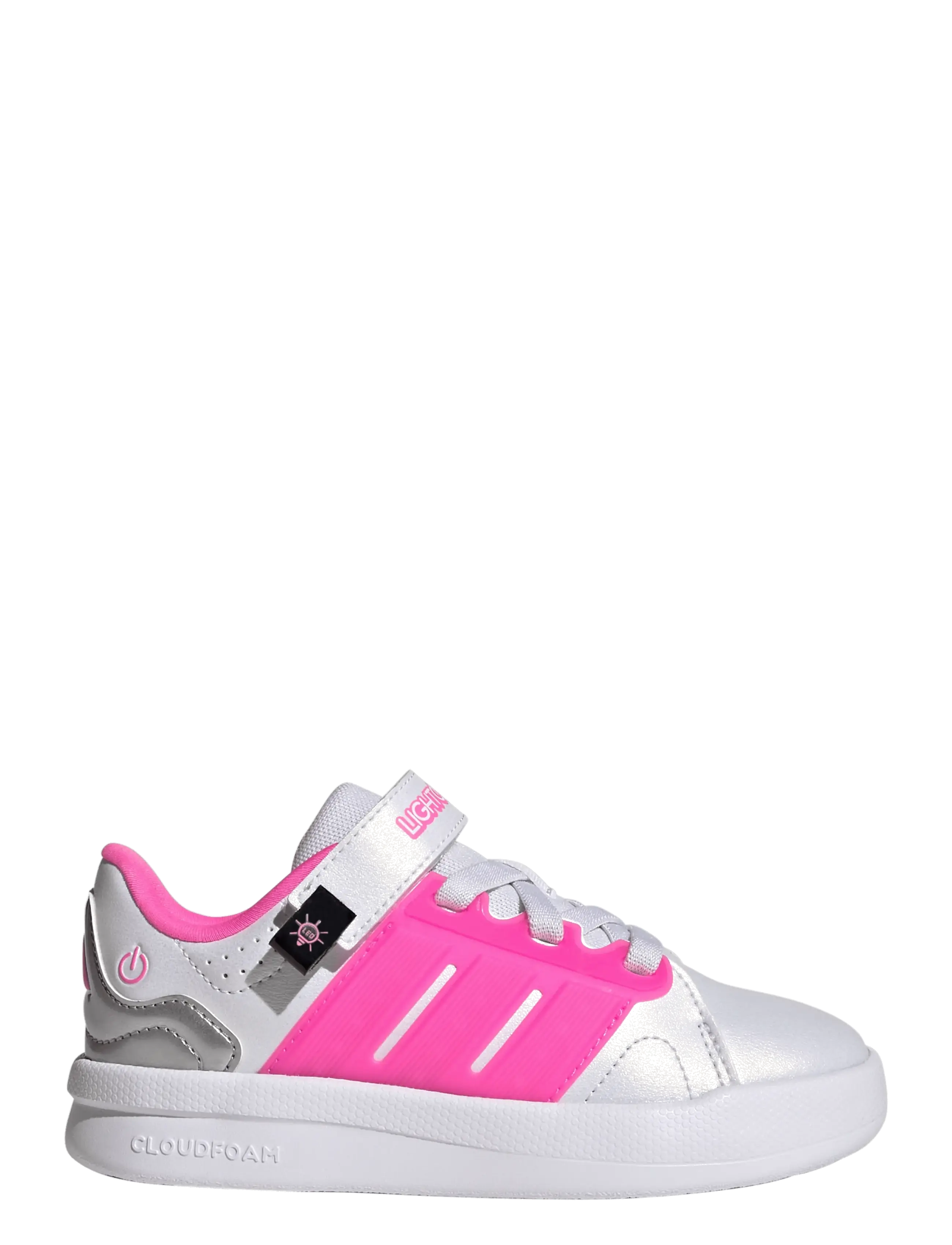 adidas Sportswear LIGHTORAMA COURT EL C - Low-top Sneakers - FTWWHT/LUCPNK/SILVMT / white