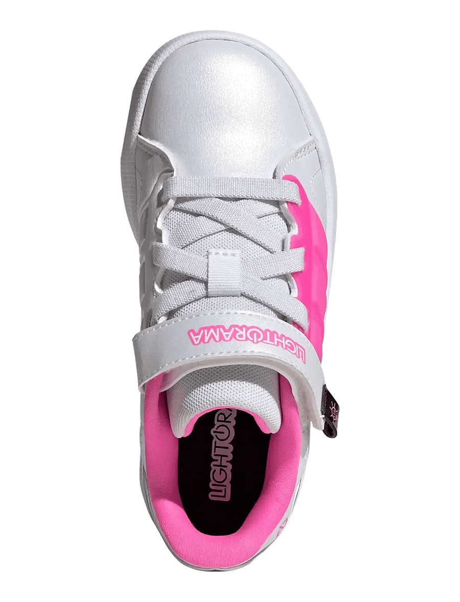 adidas Sportswear - LIGHTORAMA COURT EL C - lave sneakers - ftwwht/lucpnk/silvmt - 4